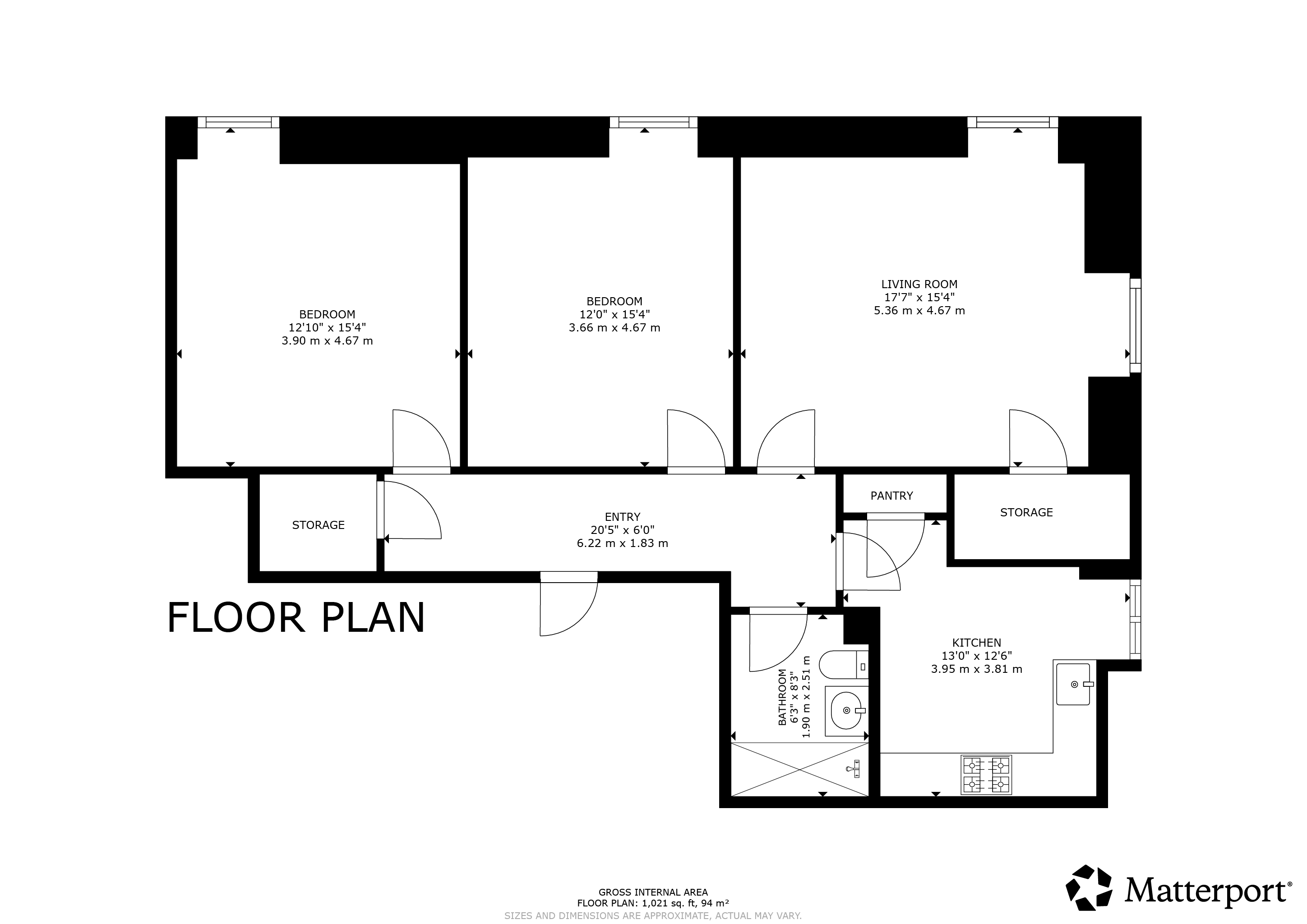 54 Albert Road, Flat 1/2, Glasgow floorplan