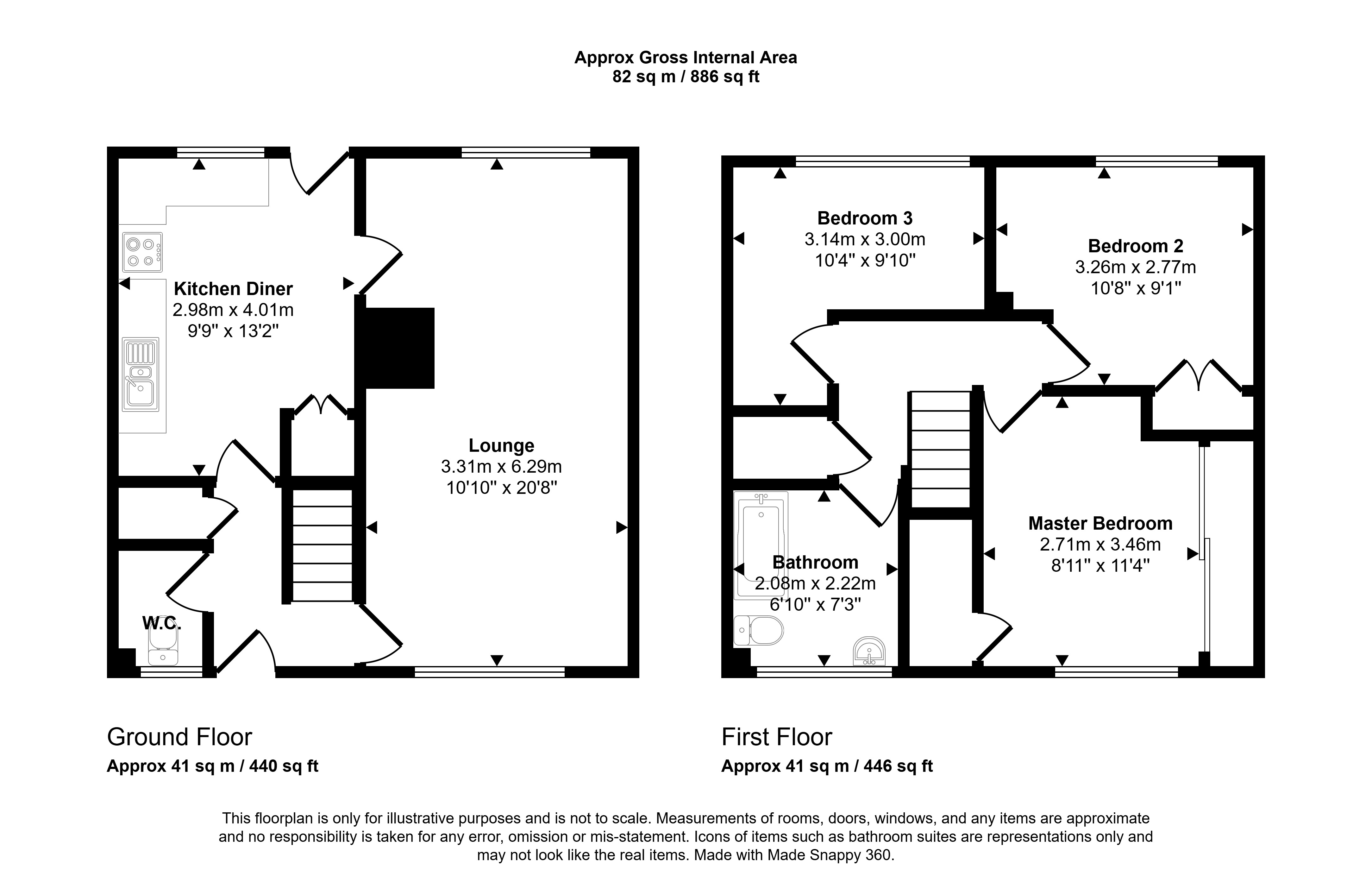 16, Eastfields, Stanley floorplan