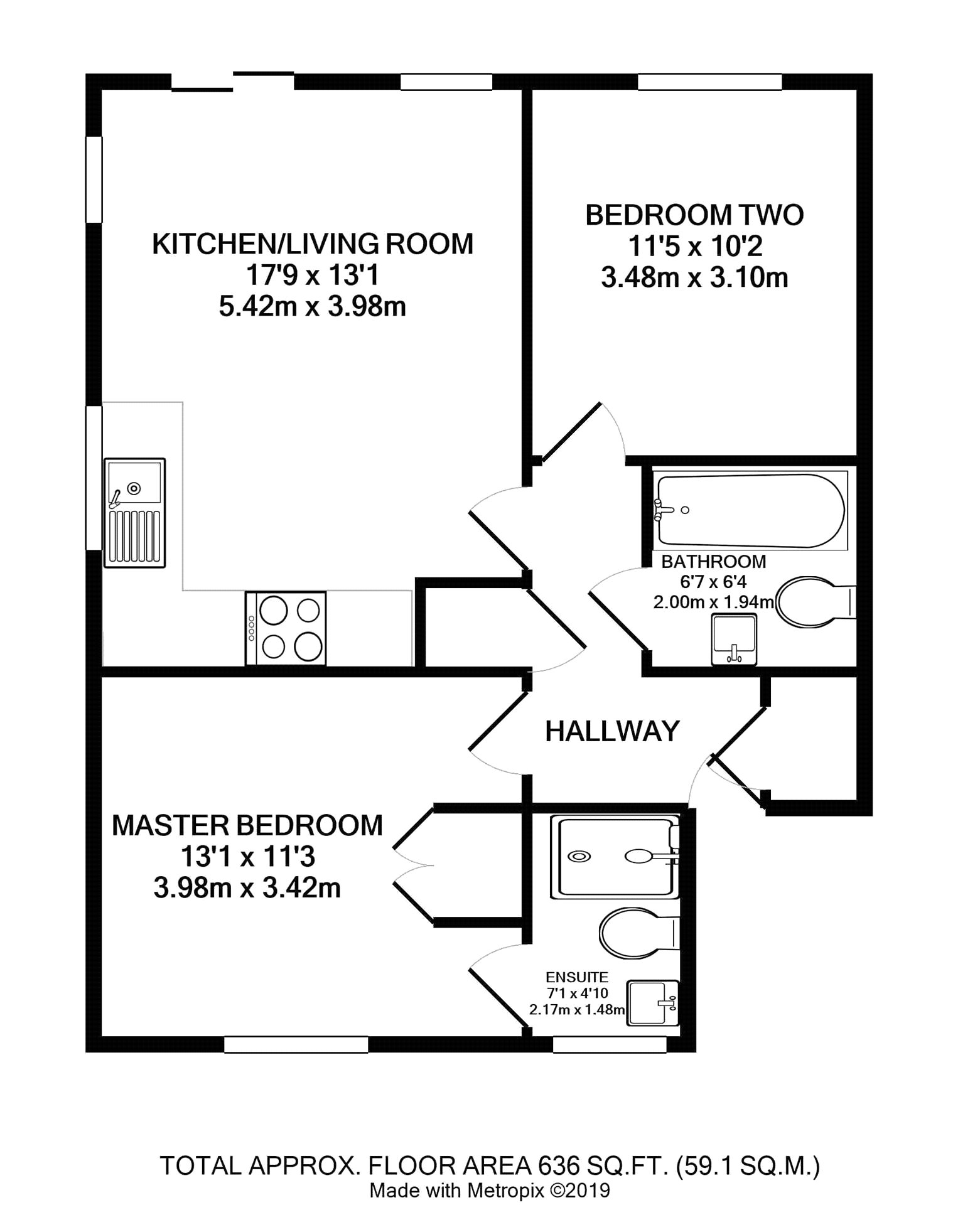 Flat 16,, Englefield House, Reading floorplan