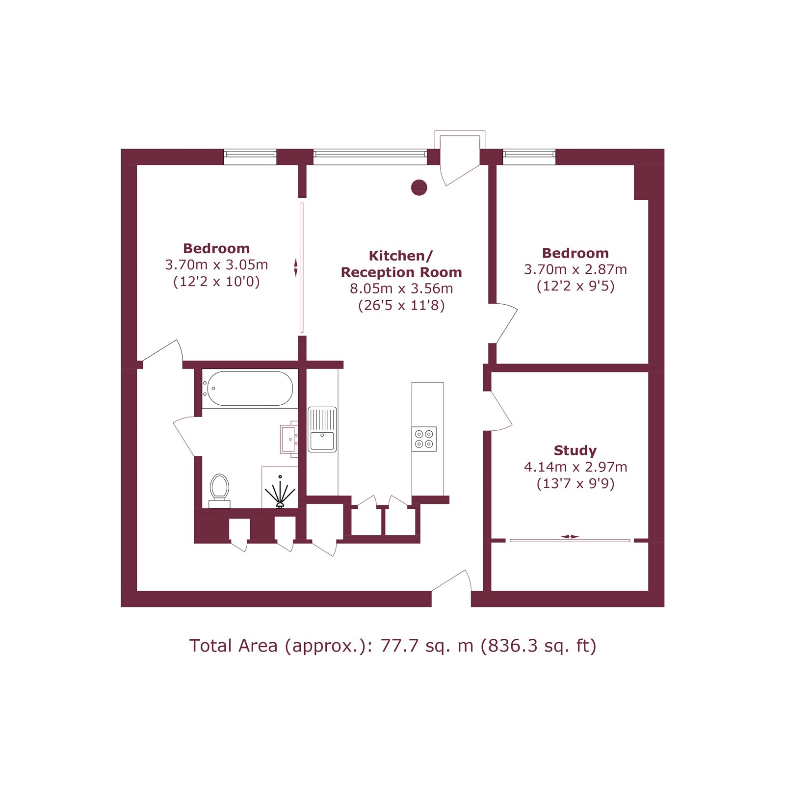 32, Hallings Wharf Studios, Stratford floorplan