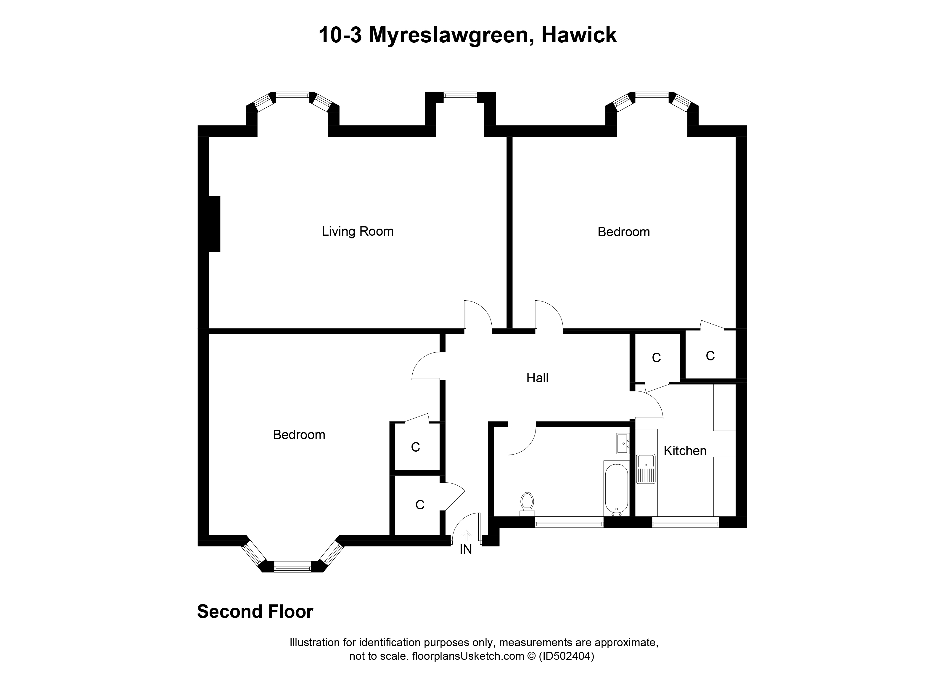 2 Bedrooms Flat for sale in 10/3 Myreslawgreen, Hawick TD9