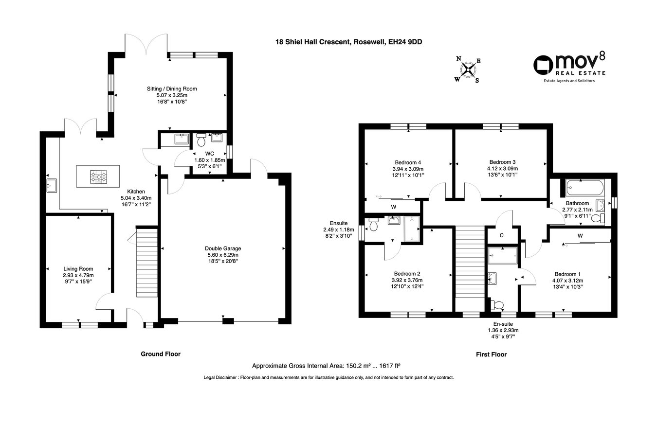18, Shiel Hall Crescent, Rosewell floorplan