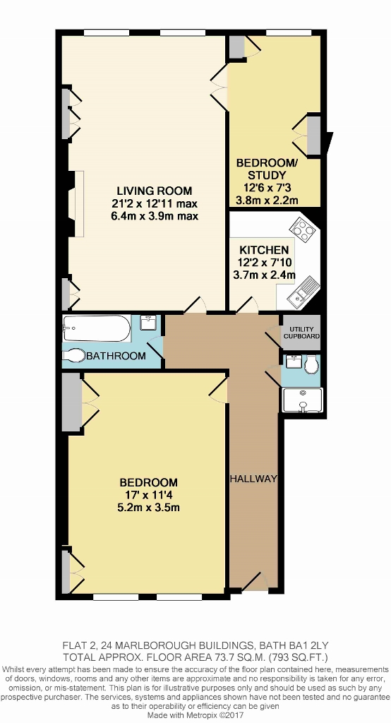 2 Bedrooms Flat to rent in Marlborough Buildings, Bath BA1