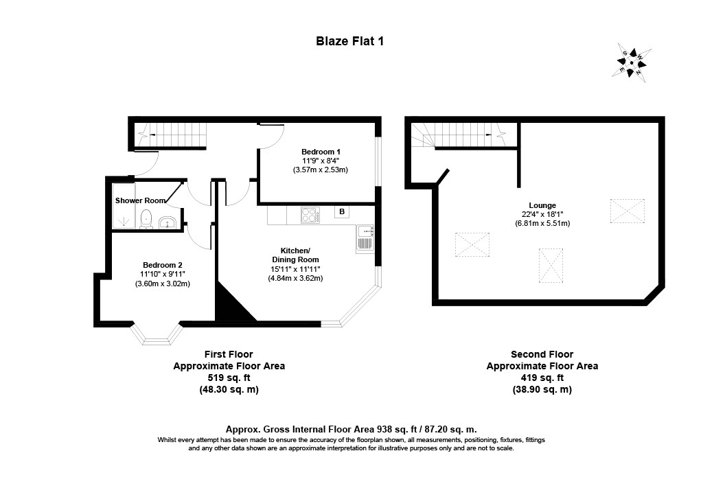 Flat 1 Blaze, 406, Ringwood Road, Dorset floorplan