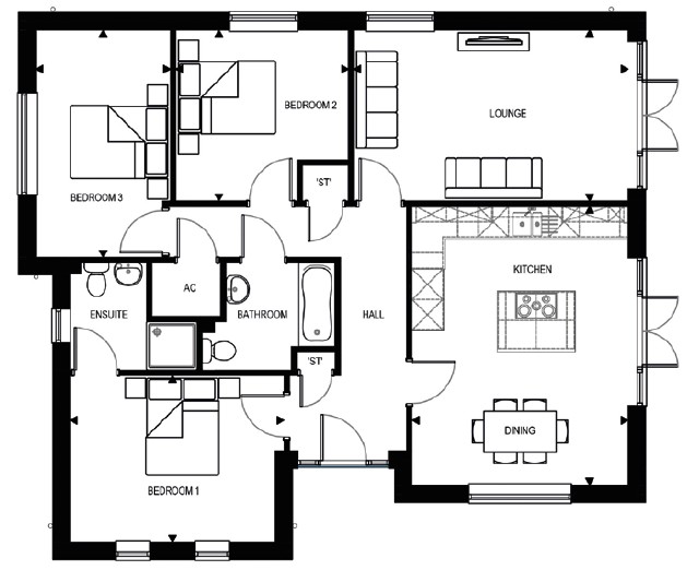 6, Meadowbank, Hares Leap, Scots Lawn, Brent Road, East Brent, TA9 floorplan