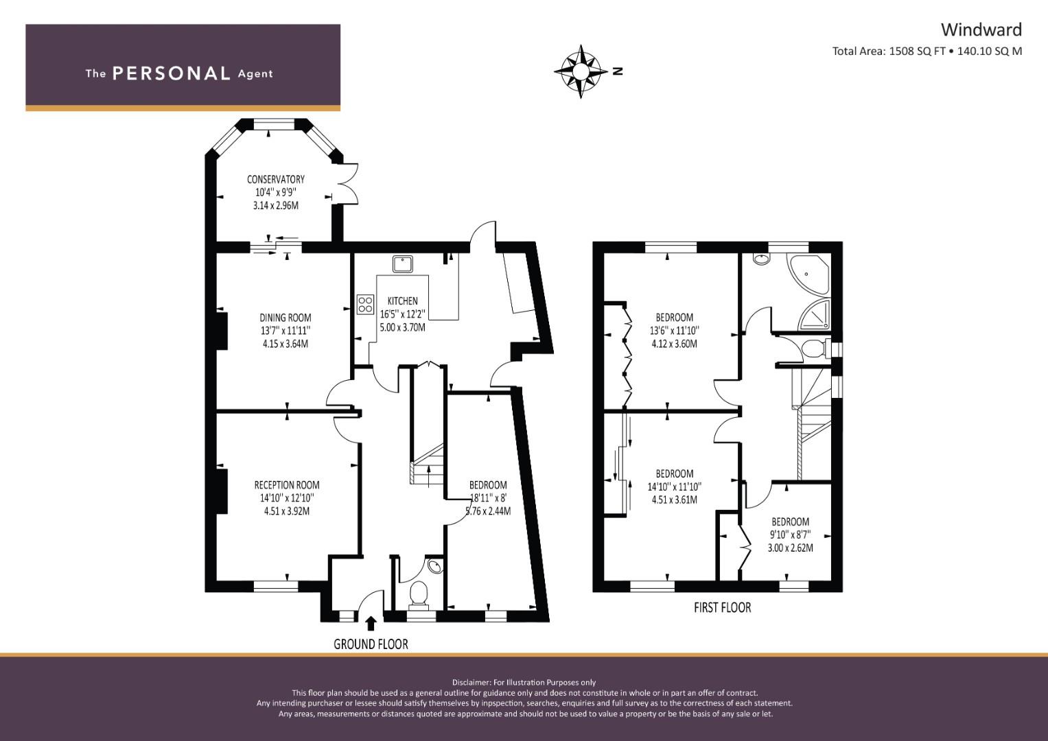 Windward, High Road, Chipstead floorplan