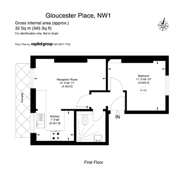 1 Bedrooms Flat to rent in Gloucester Place, London NW1