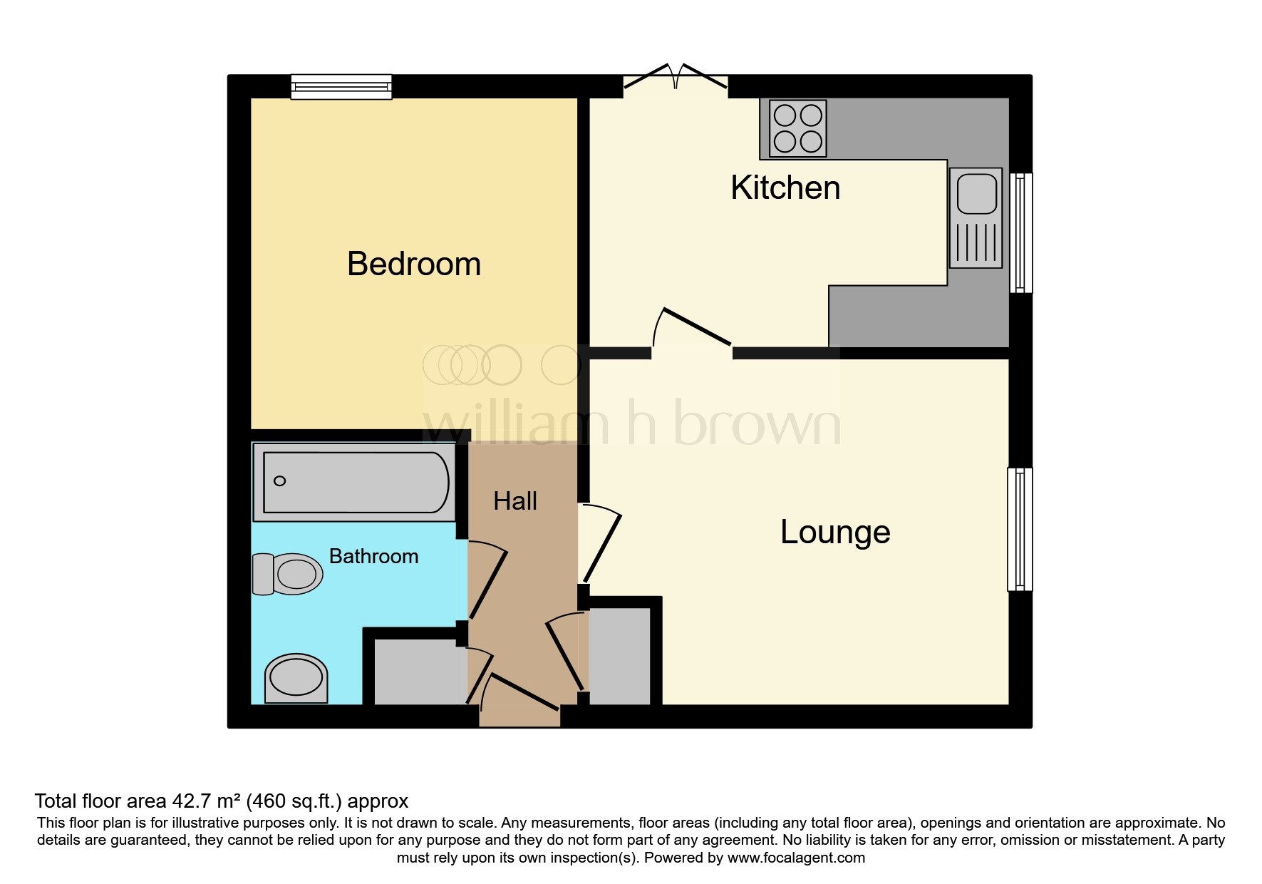 Flat 2, Willow House, 373, Howlands, Welwyn Garden City floorplan