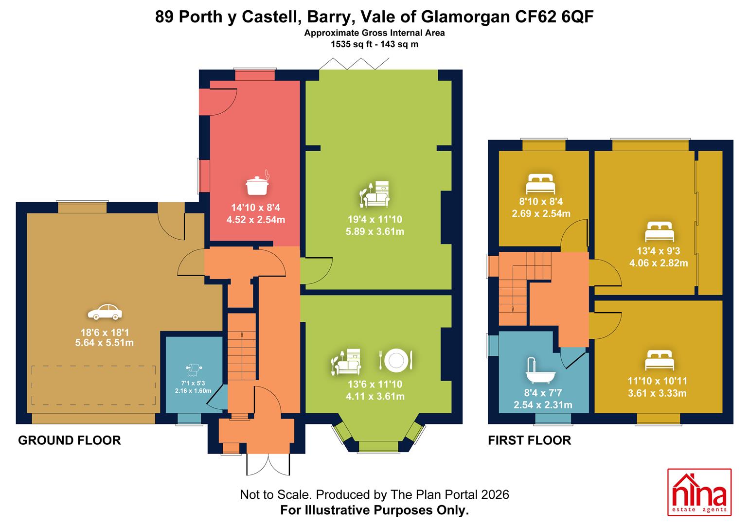 89, Porth-Y-Castell, Barry floorplan