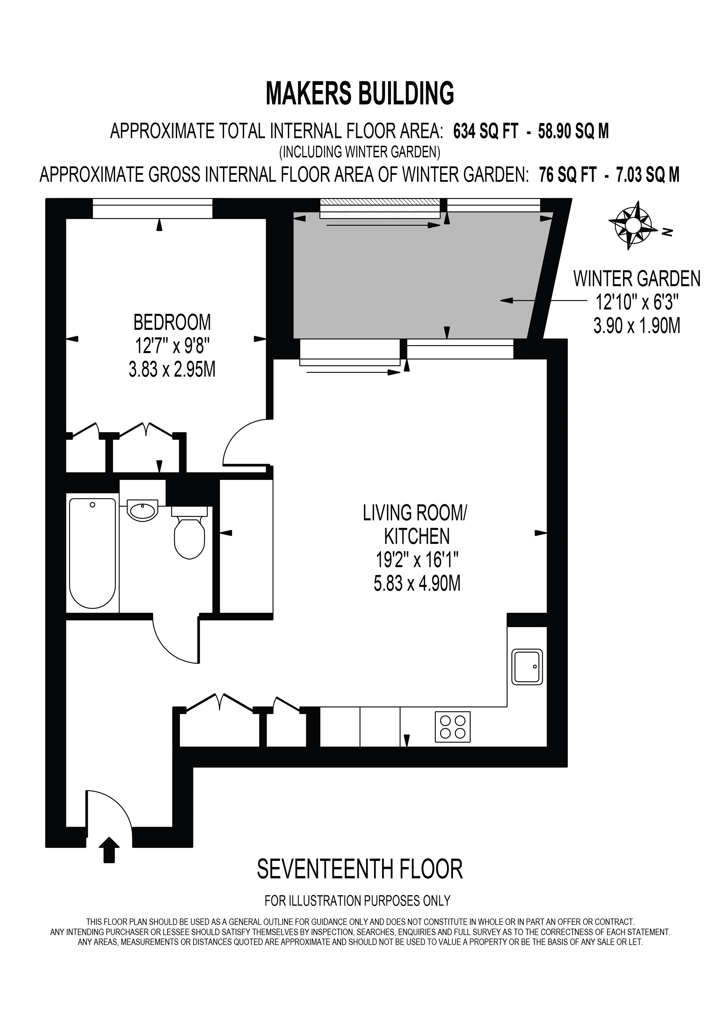 Flat 17.03 Makers Building 1, Jasper Walk, London floorplan