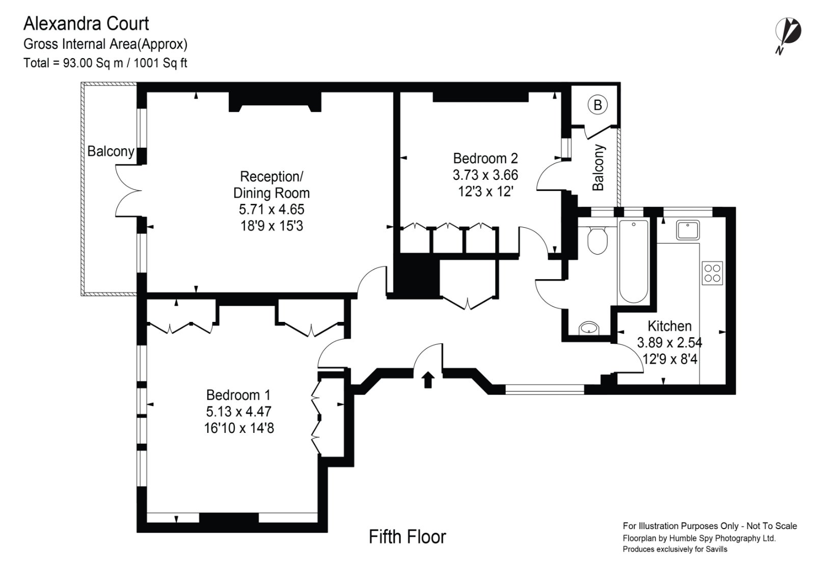 11, Alexandra Court, London floorplan
