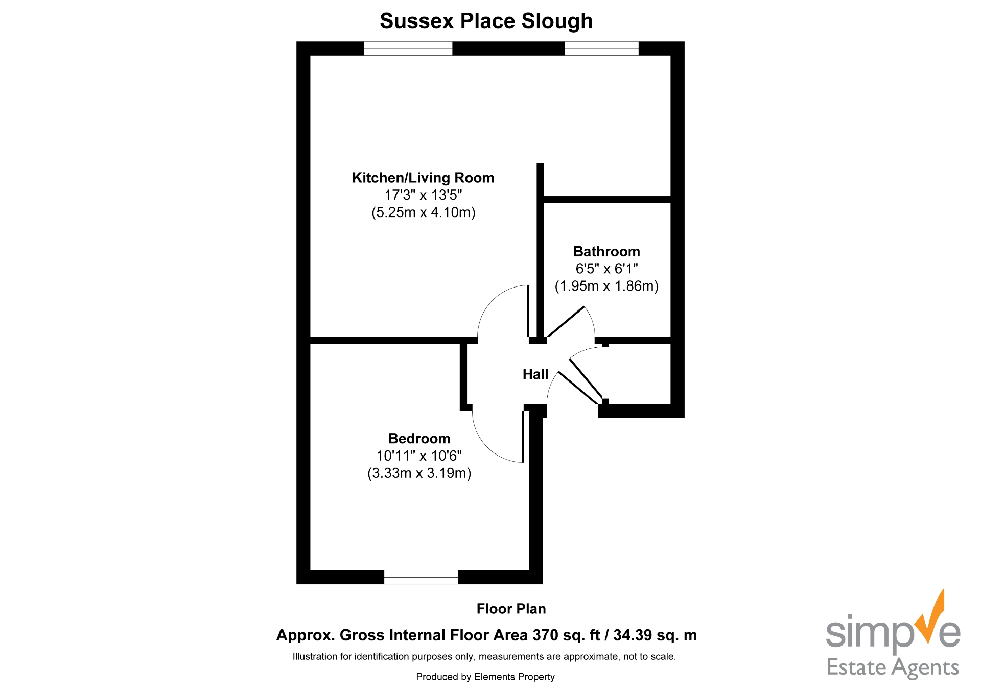 Flat 5 1, Sussex Place, Slough floorplan