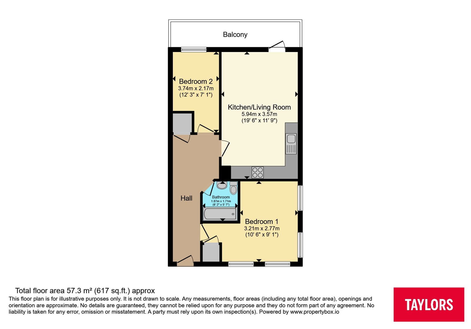 803 West Terrace, Six Hills House,, Kings Road, Hertfordshire floorplan