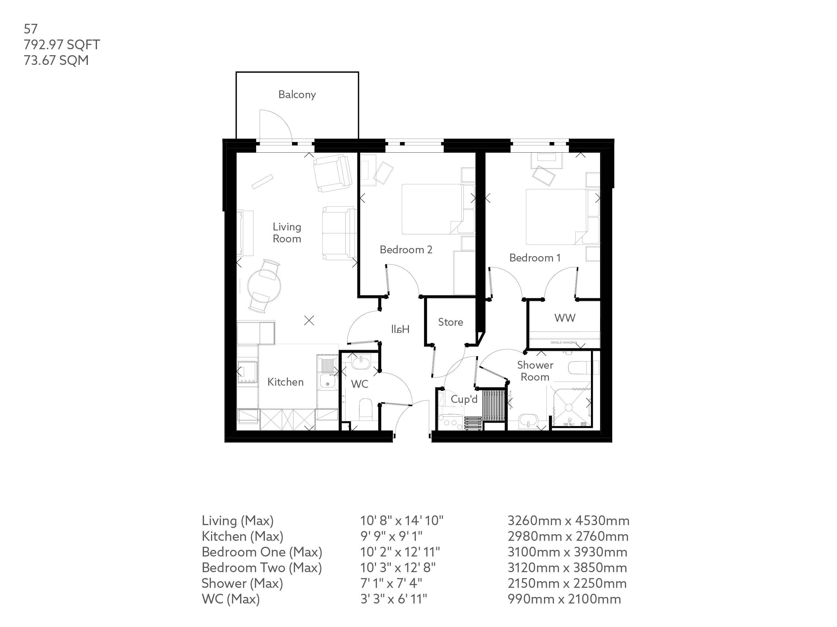 57, Wimborne floorplan