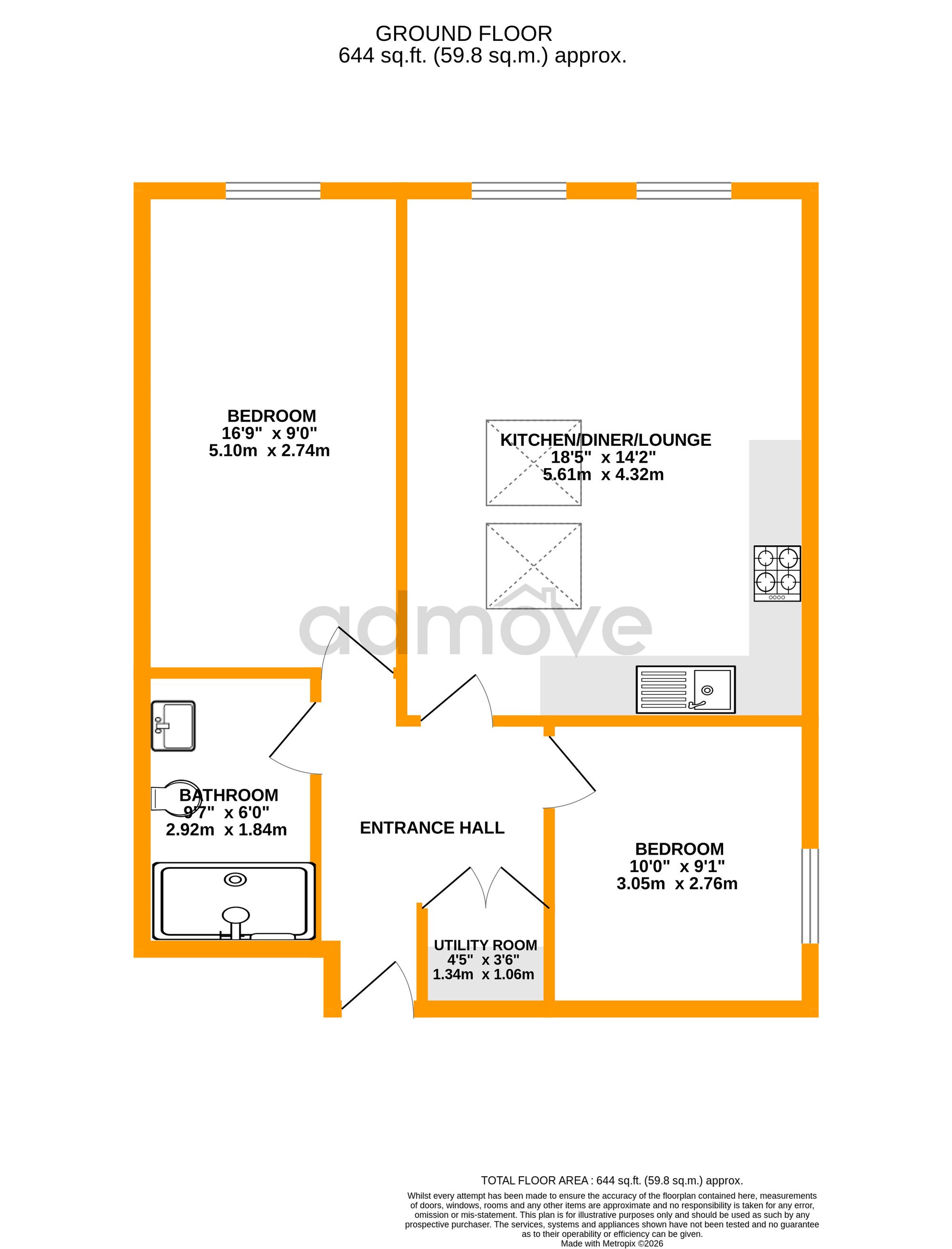 Flat 4 Museum Street, 26 Museum Street, Warrington floorplan