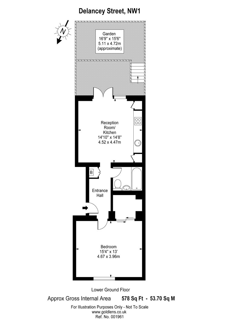 1 Bedrooms Flat to rent in Delancey Street, London NW1