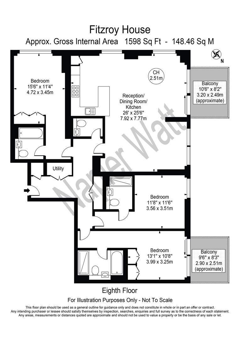 Flat 41, Fitzroy House, London floorplan