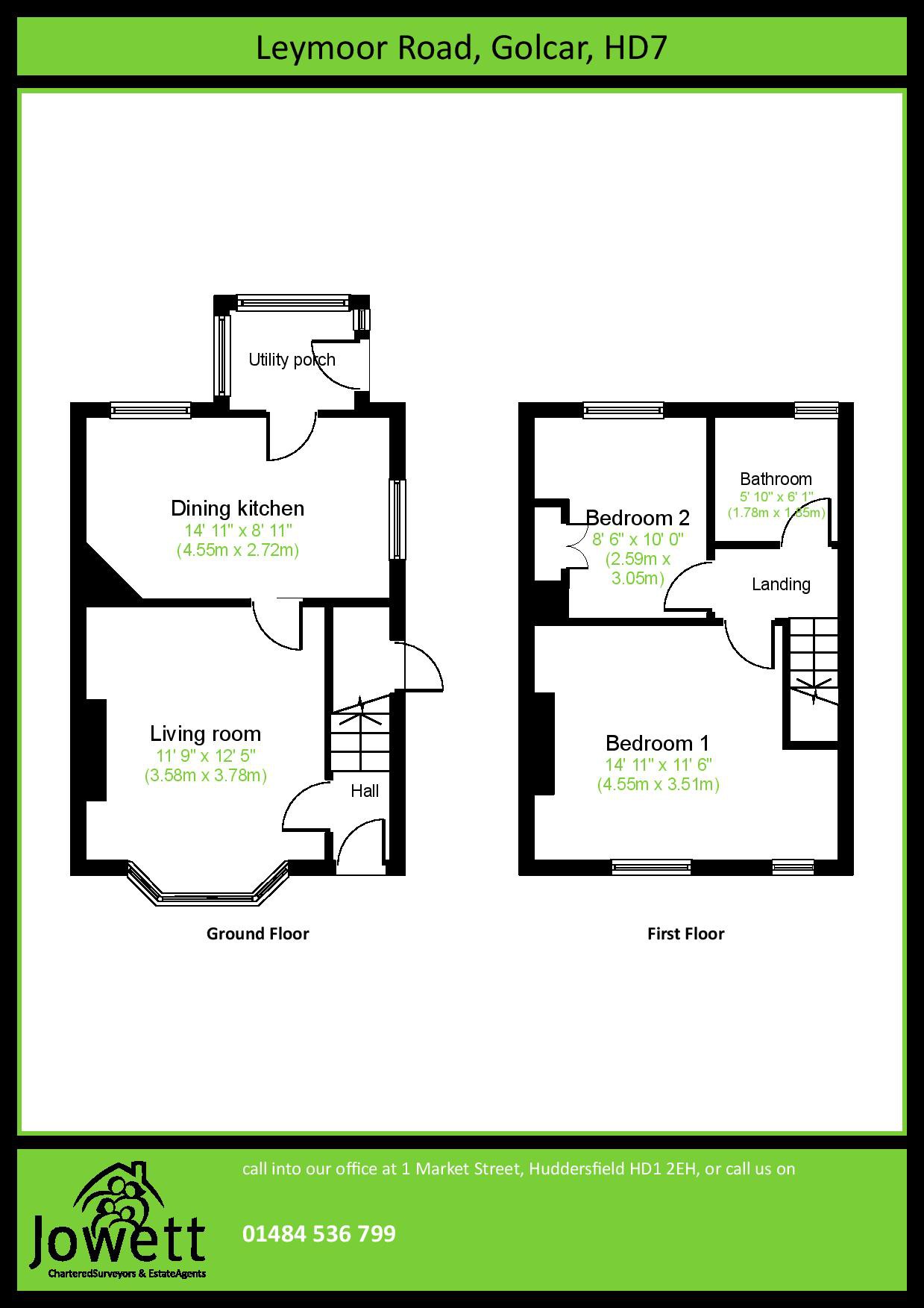 2 Bedrooms Terraced house to rent in Leymoor Road, Golcar, Huddersfield, West Yorkshire HD7