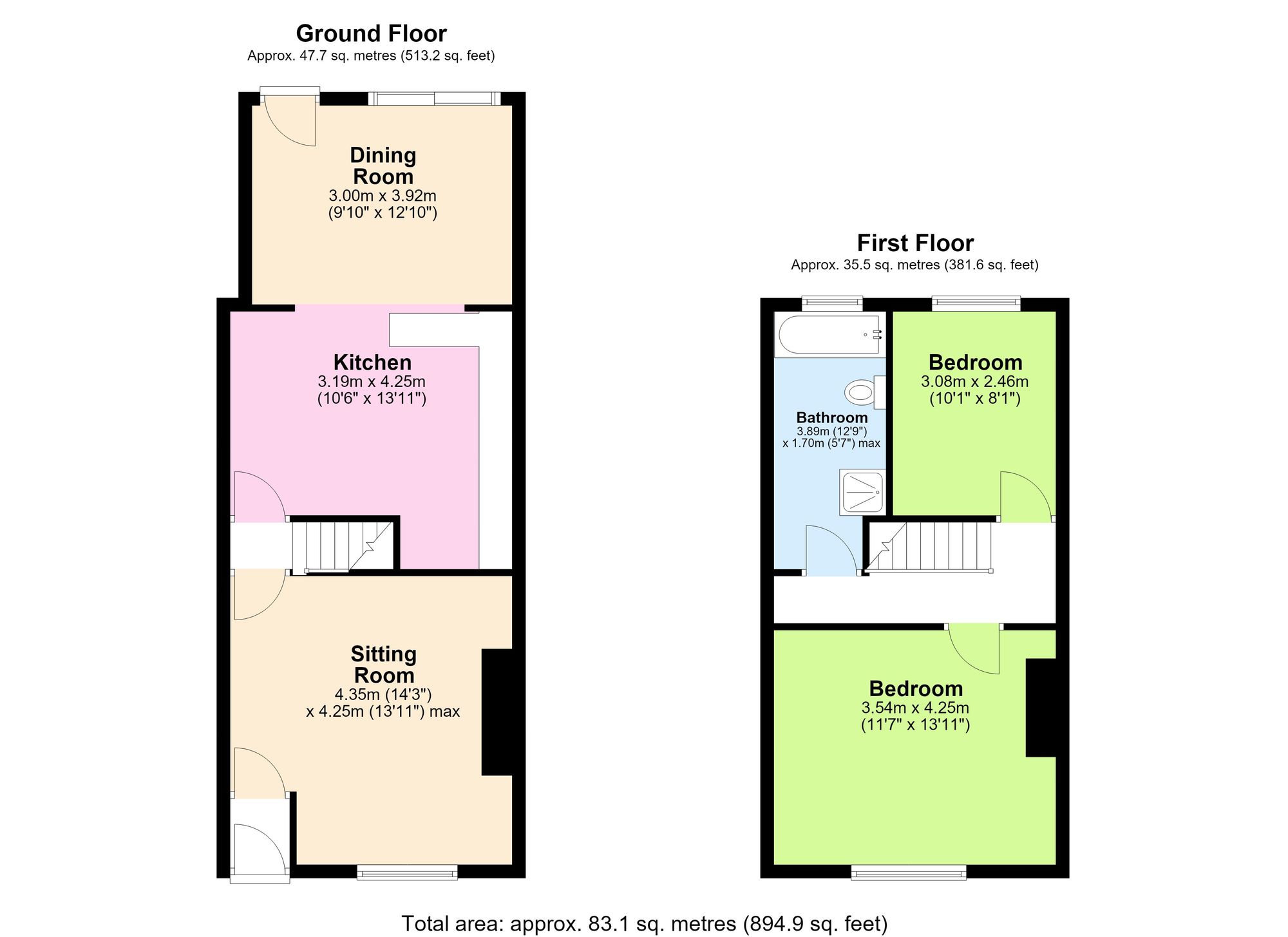 208 Bag Lane, Manchester floorplan