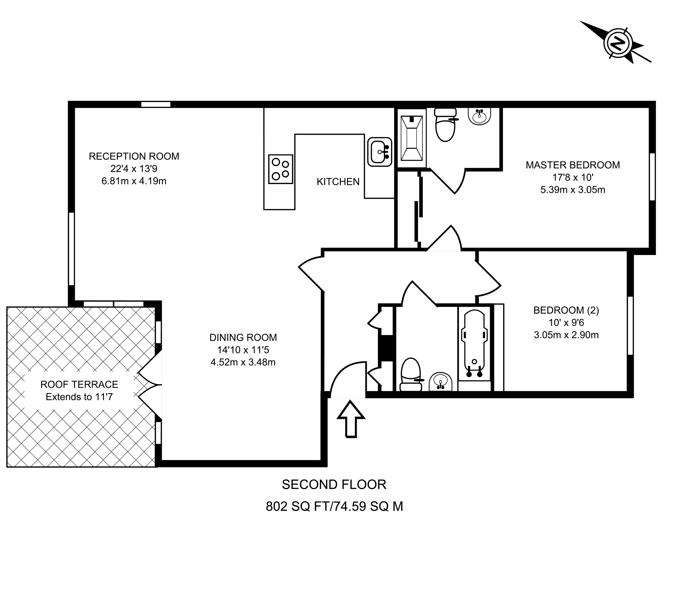 2 Bedrooms Flat to rent in Victoria Way, Woking GU21