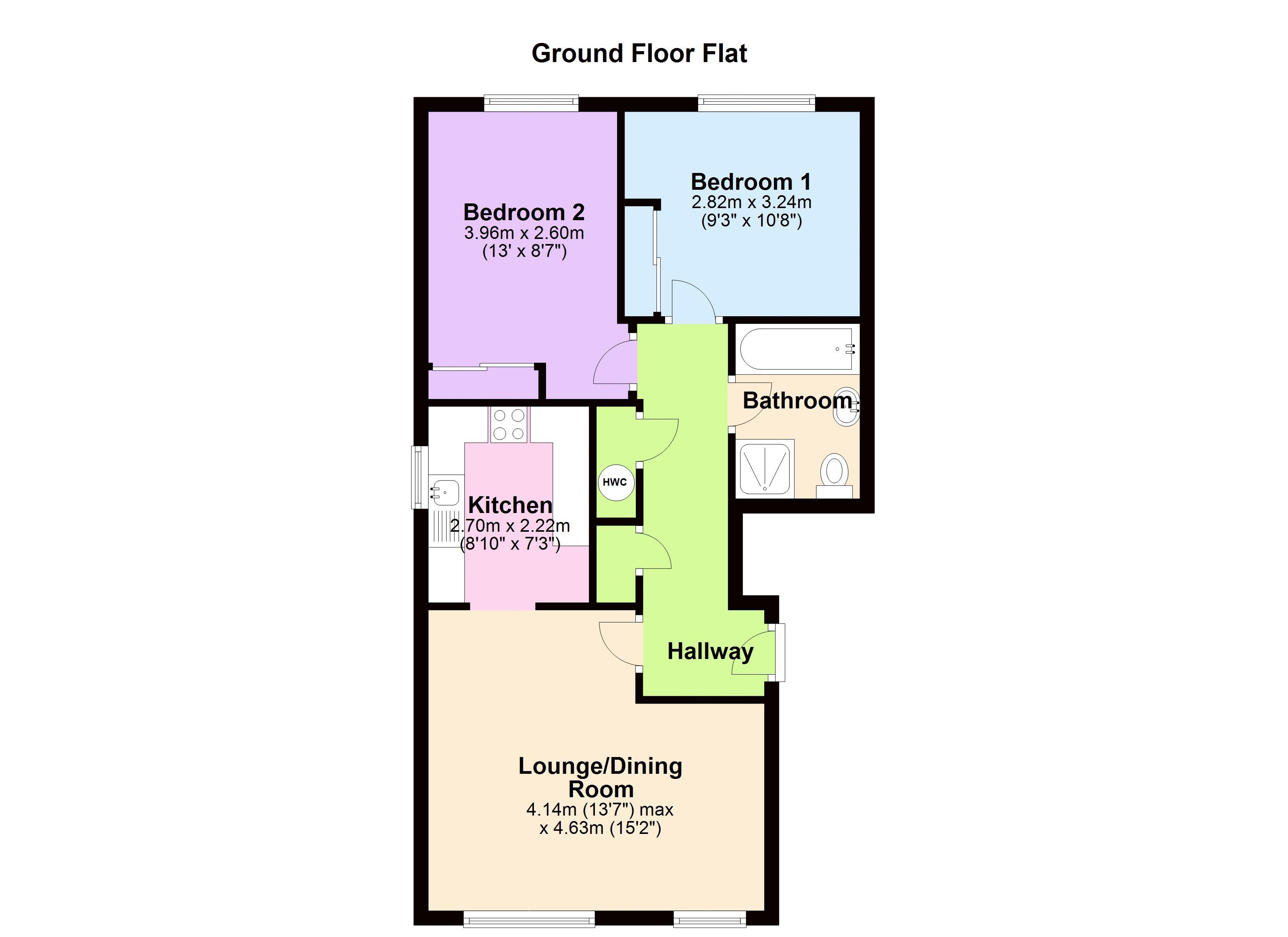 2 Bedrooms Flat for sale in Flat 1, 21 Cotswold Way, Worcester Park KT4