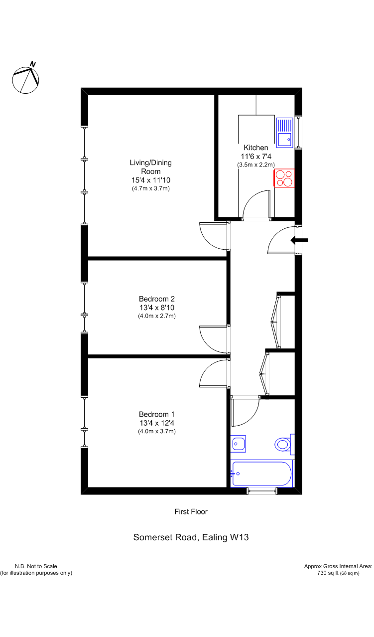 2 Bedrooms Flat for sale in Somerset Road, Ealing, London W13