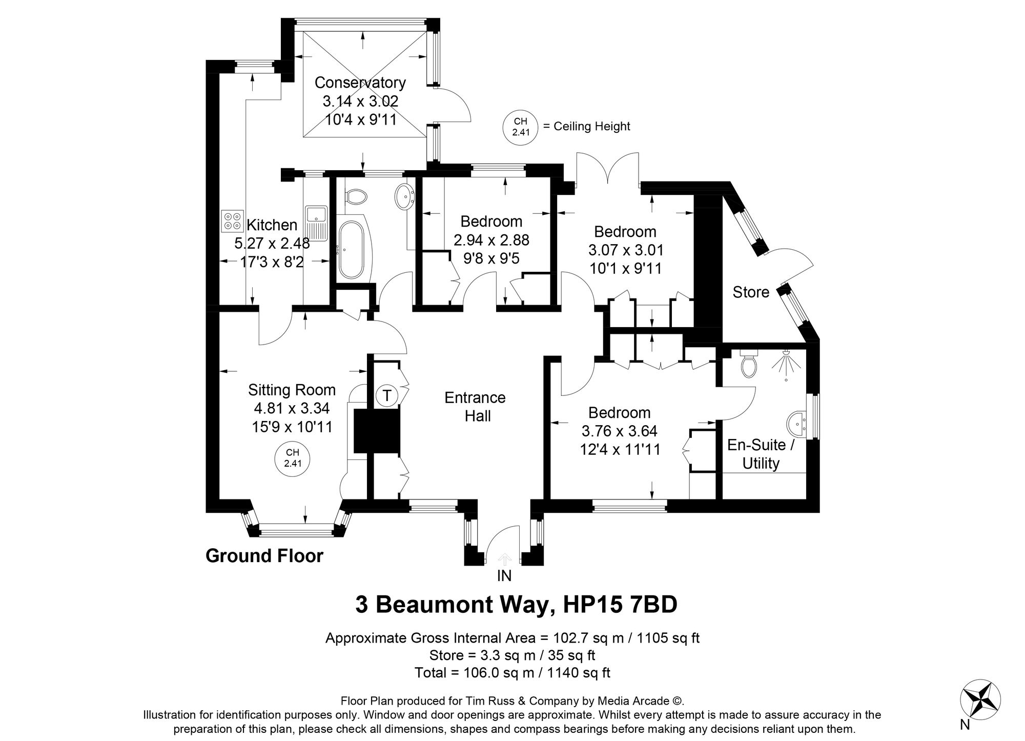 3 Beaumont Way, High Wycombe floorplan