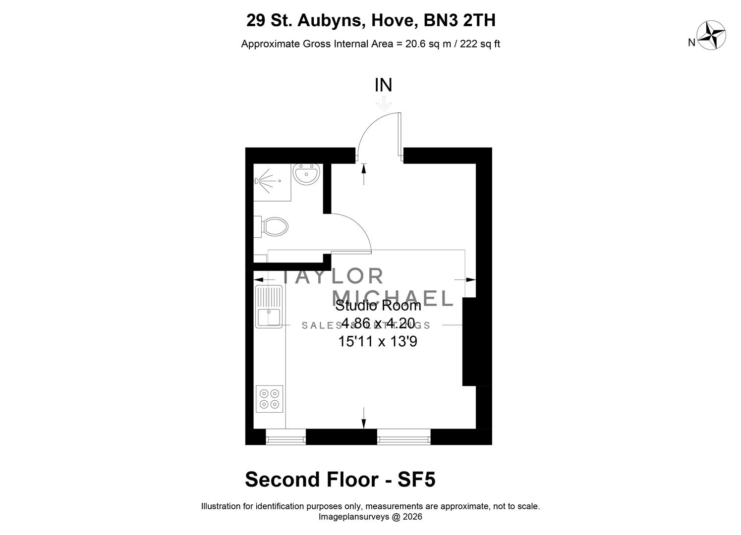Flat 5, 29, St Aubyns, Hove floorplan
