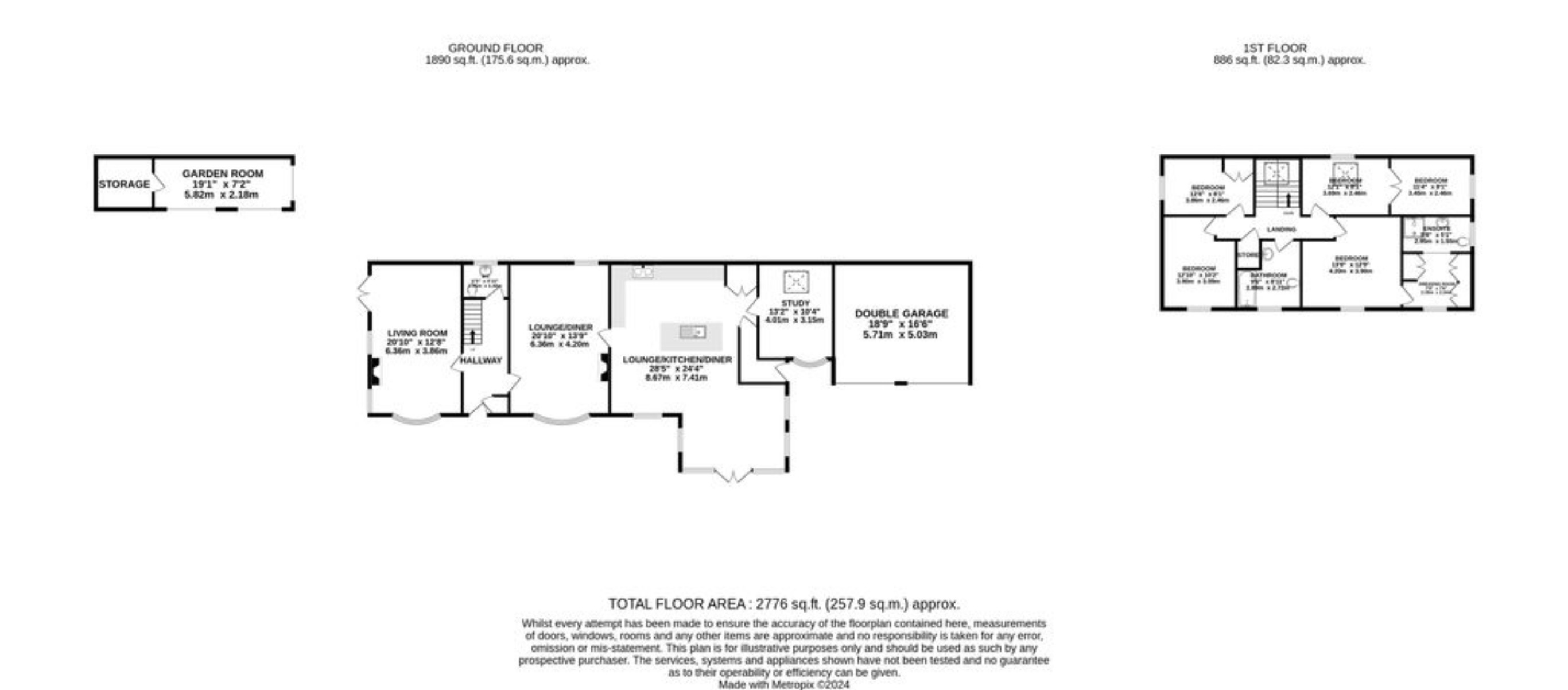 Churchside, Church Street, Whatton floorplan