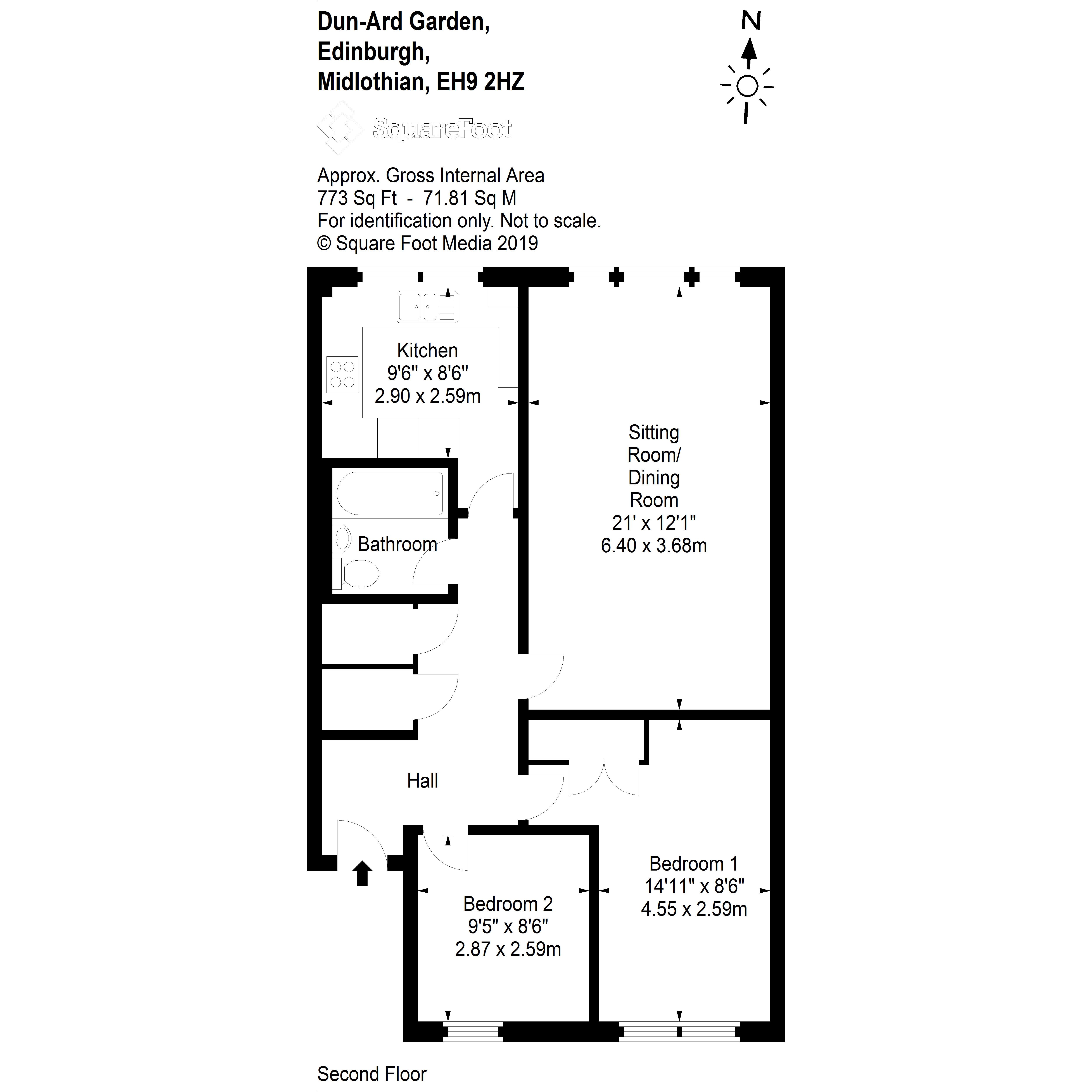 2 Bedrooms Flat for sale in 3/8 Dunard Garden, Grange EH9