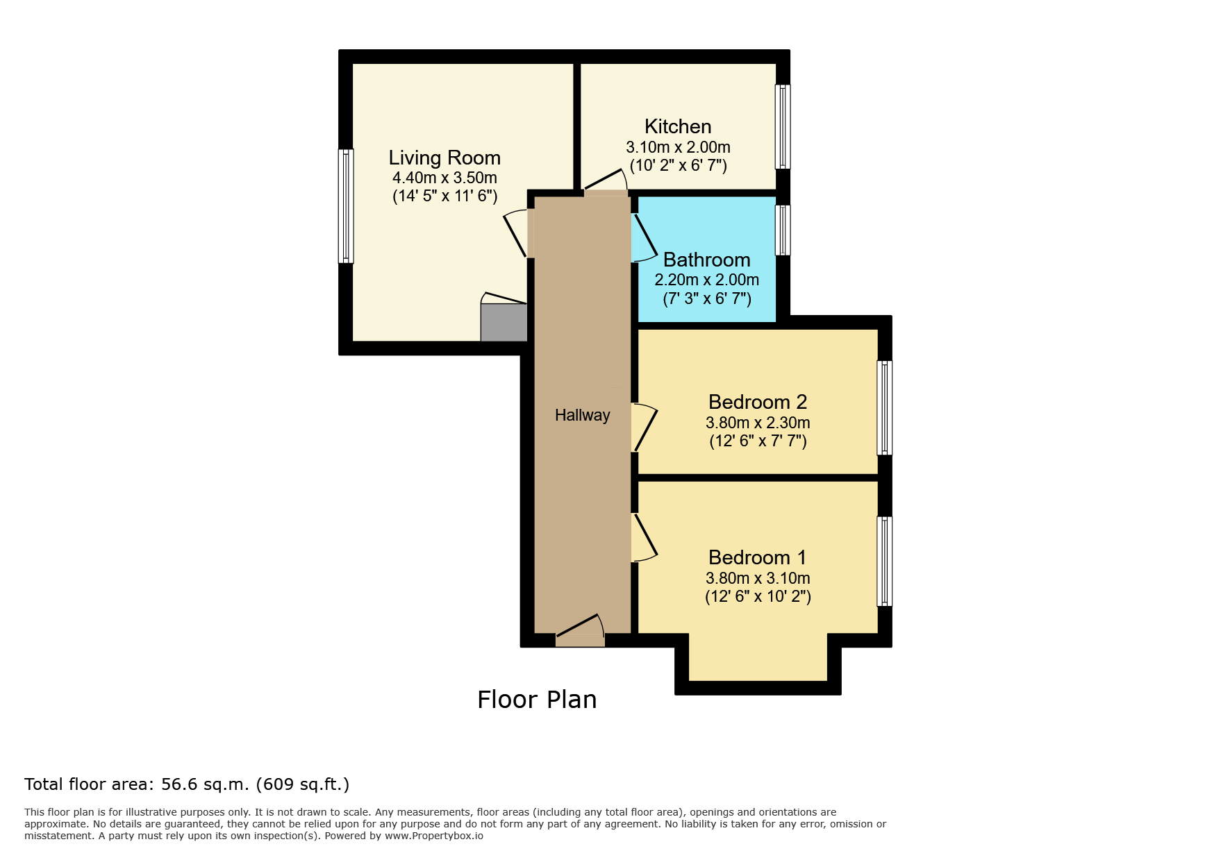 Apartment F21, Leicester floorplan