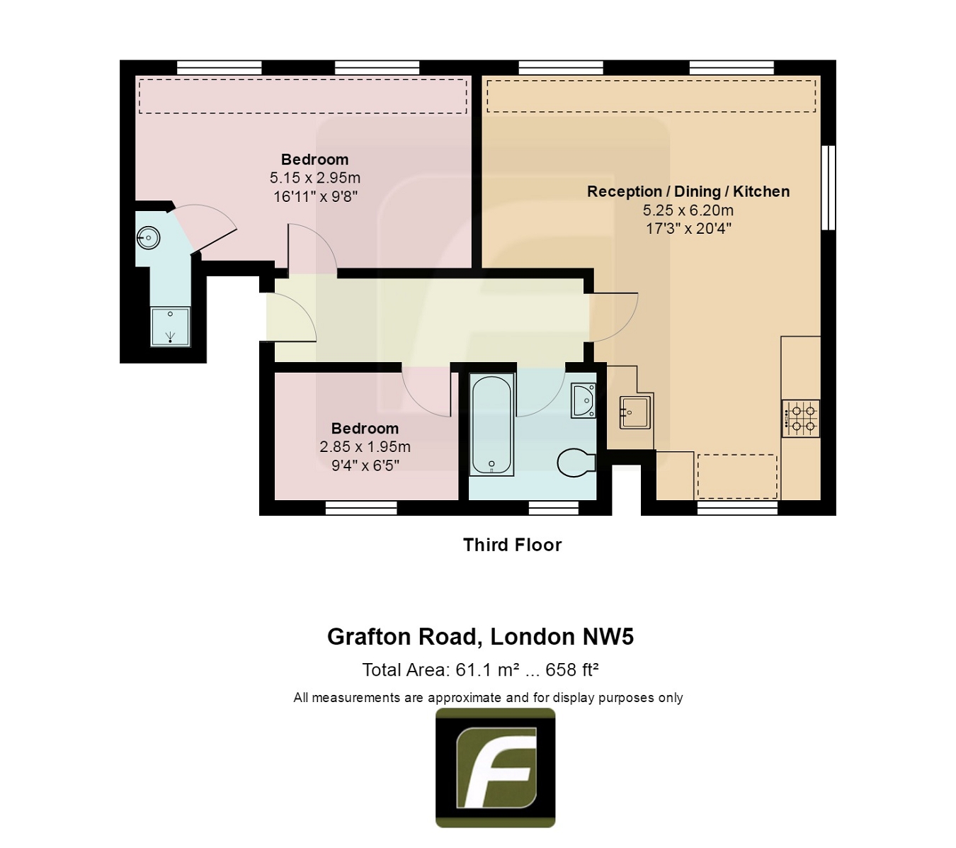 2 Bedrooms Flat to rent in Grafton Road, London NW5