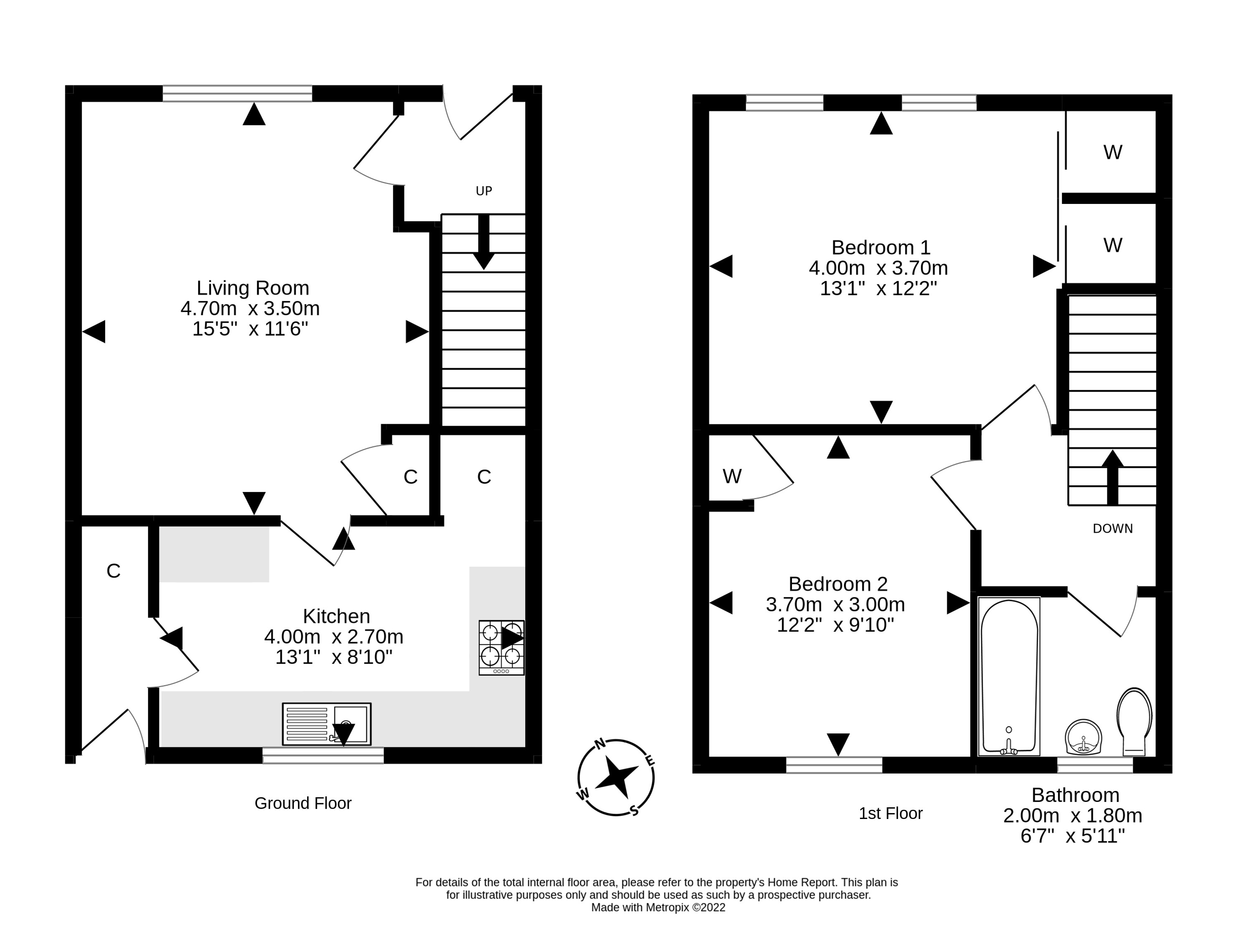 56 Woodburn Park, Dalkeith EH22, 2 bedroom terraced house for sale