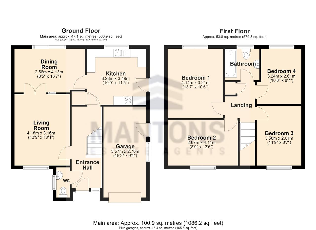 8, Brompton Close, Luton floorplan