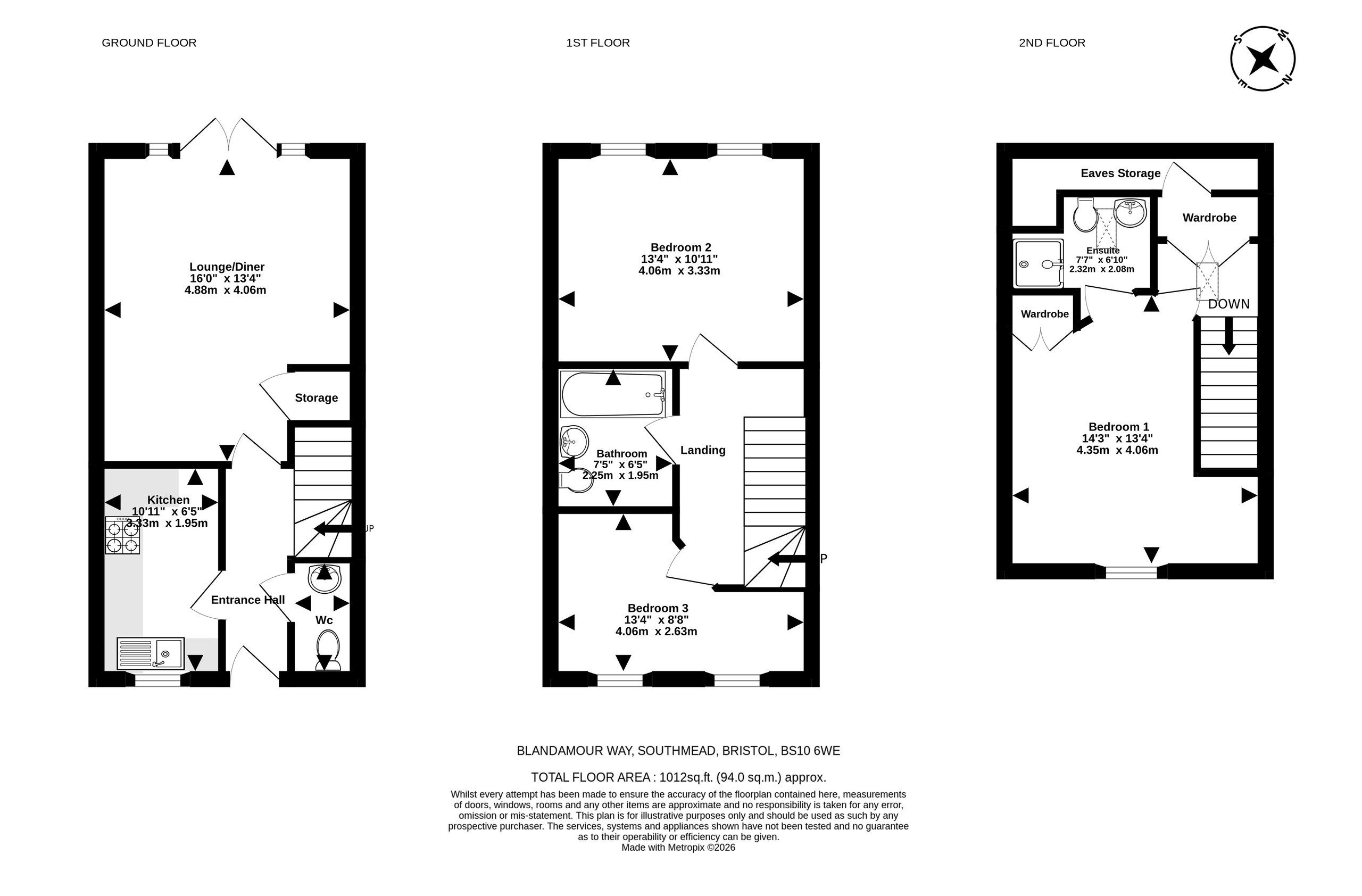 26 Blandamour Way, Bristol floorplan