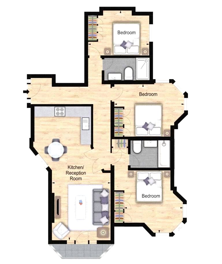 3 Bedrooms Flat to rent in Hamlet Gardens, 290 King Street, Ravenscourt Park, London W6