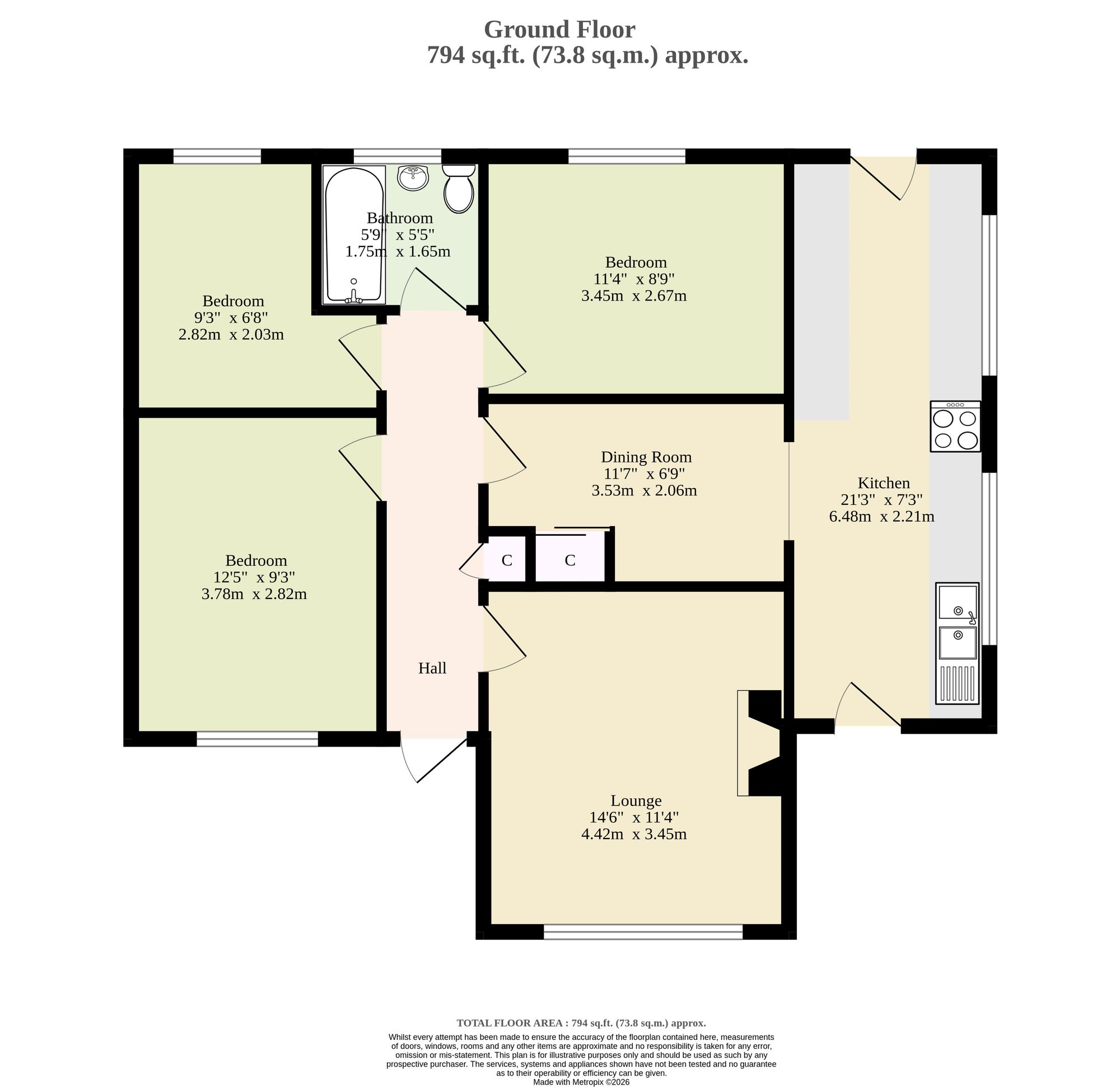 5 Meadow Close, Great Yarmouth floorplan