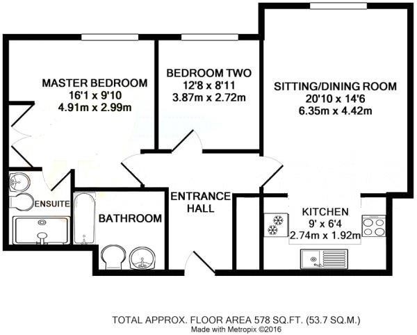 2 Bedrooms Flat to rent in Heathside Road, Woking GU22