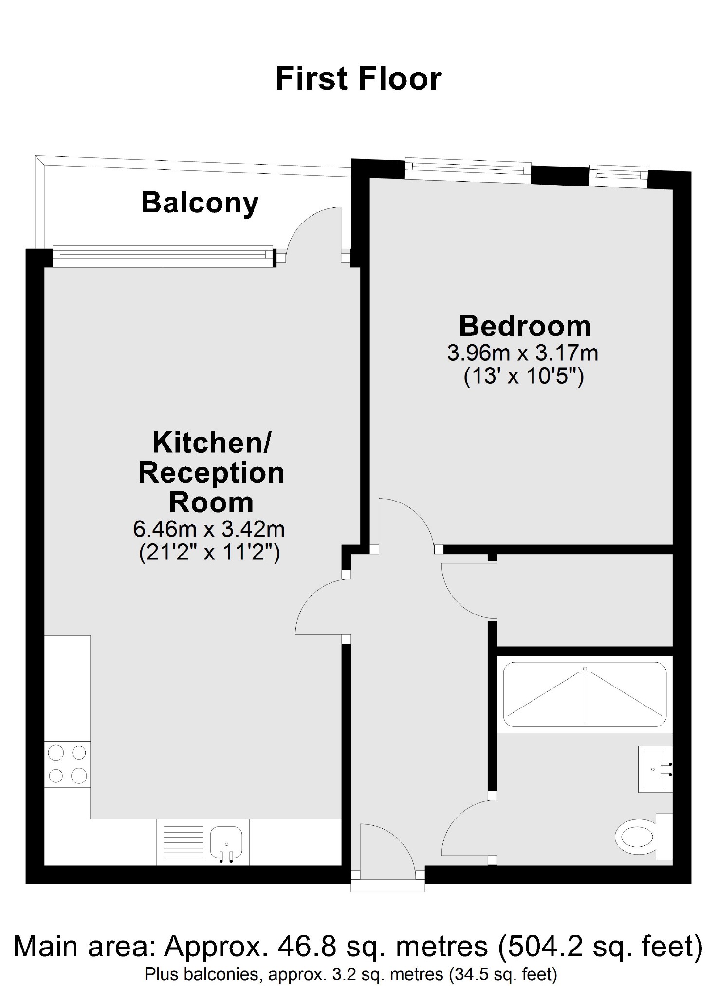 Flat 21, Alvares House, 5, Furrow Lane, London floorplan
