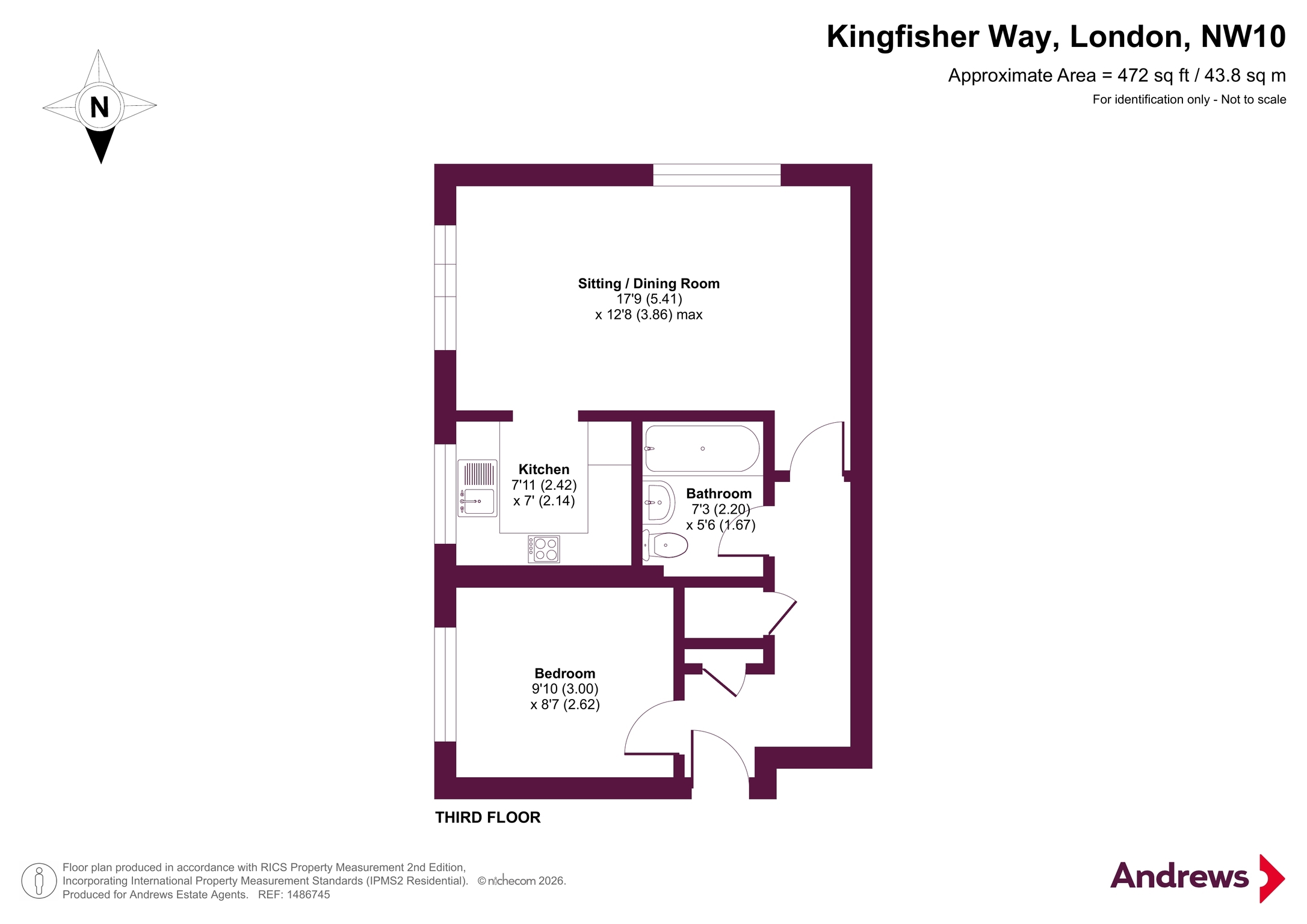 89, Kingfisher Way, London floorplan