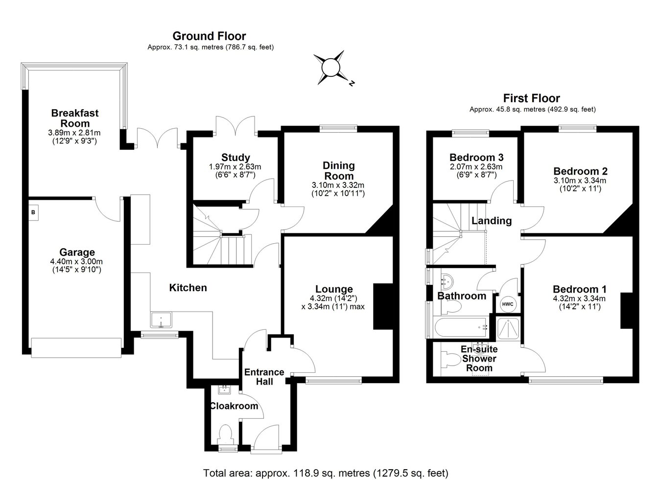2 Cloisters Cottages, Barrington Road, Letchworth Garden City floorplan