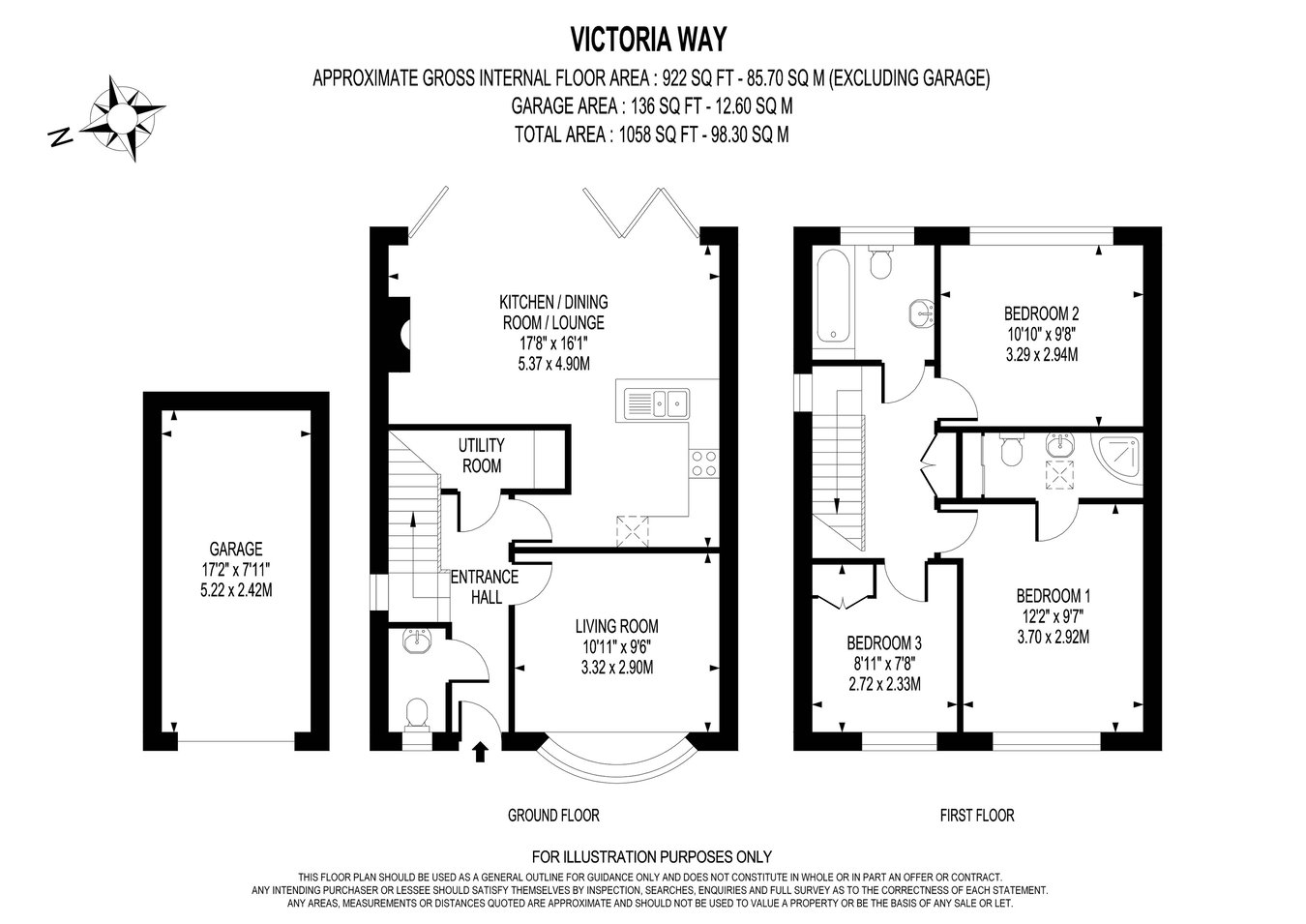 3, Victoria Way, Weybridge floorplan