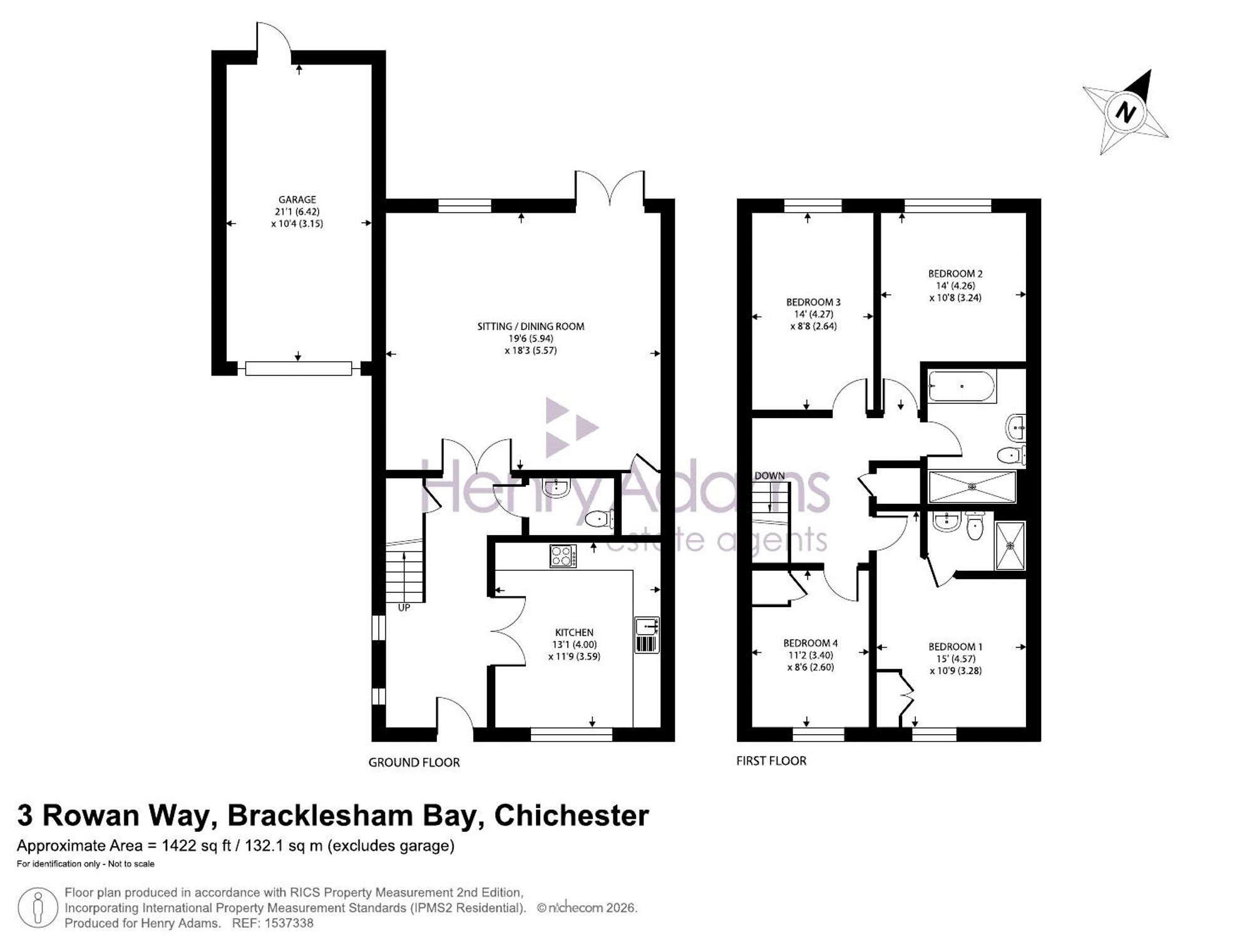 3, Rowan Way, Bracklesham Bay, PO20 floorplan