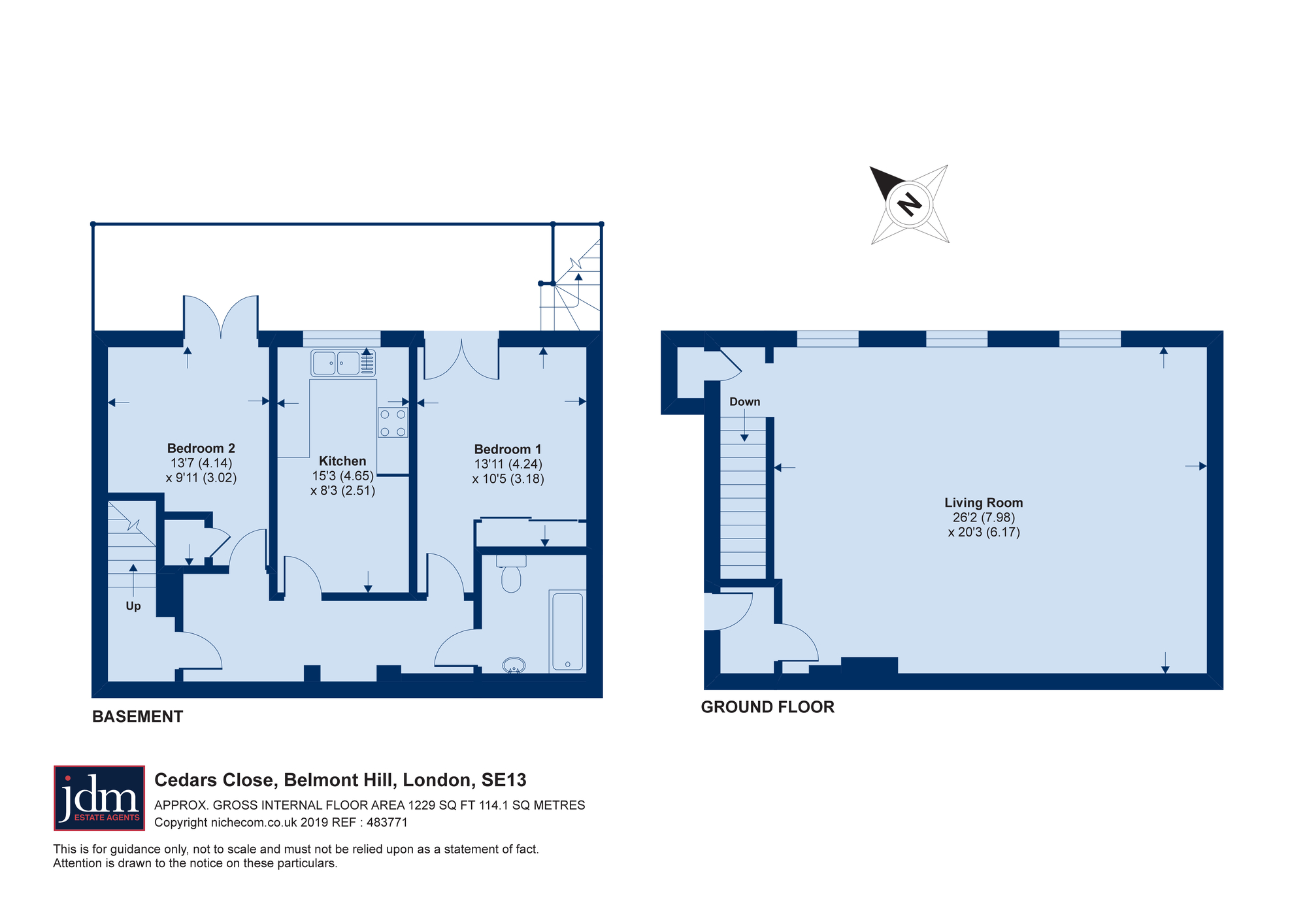 2 Bedrooms Flat for sale in Cedars Close, Belmont Hill, London SE13
