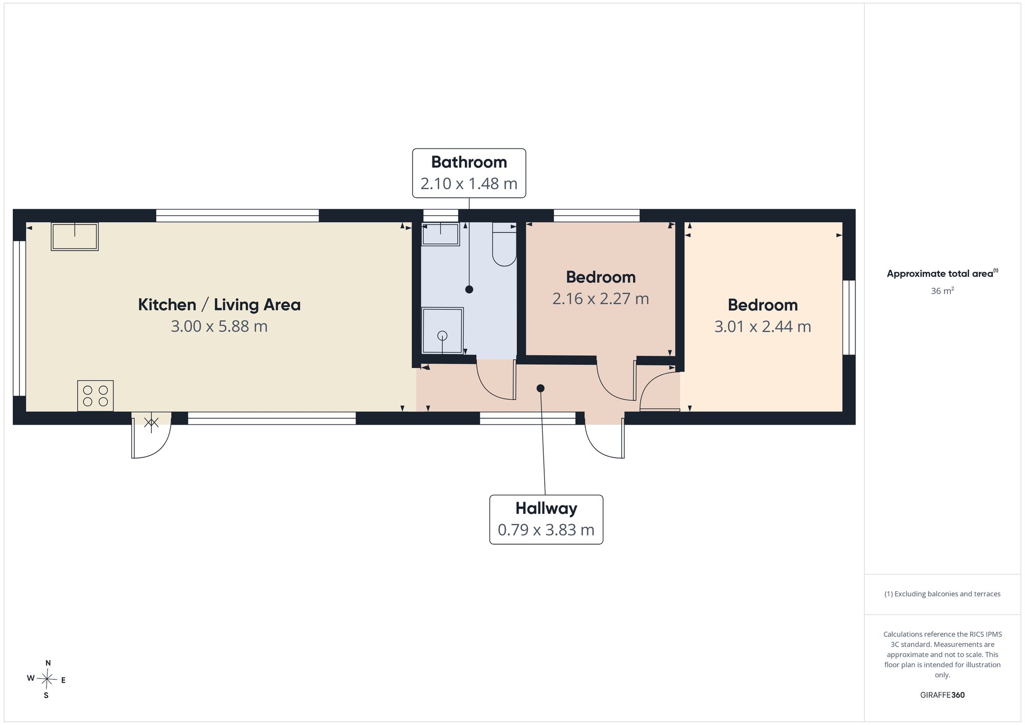 2 Second Avenue Parklands Mobile Homes, Scunthorpe floorplan