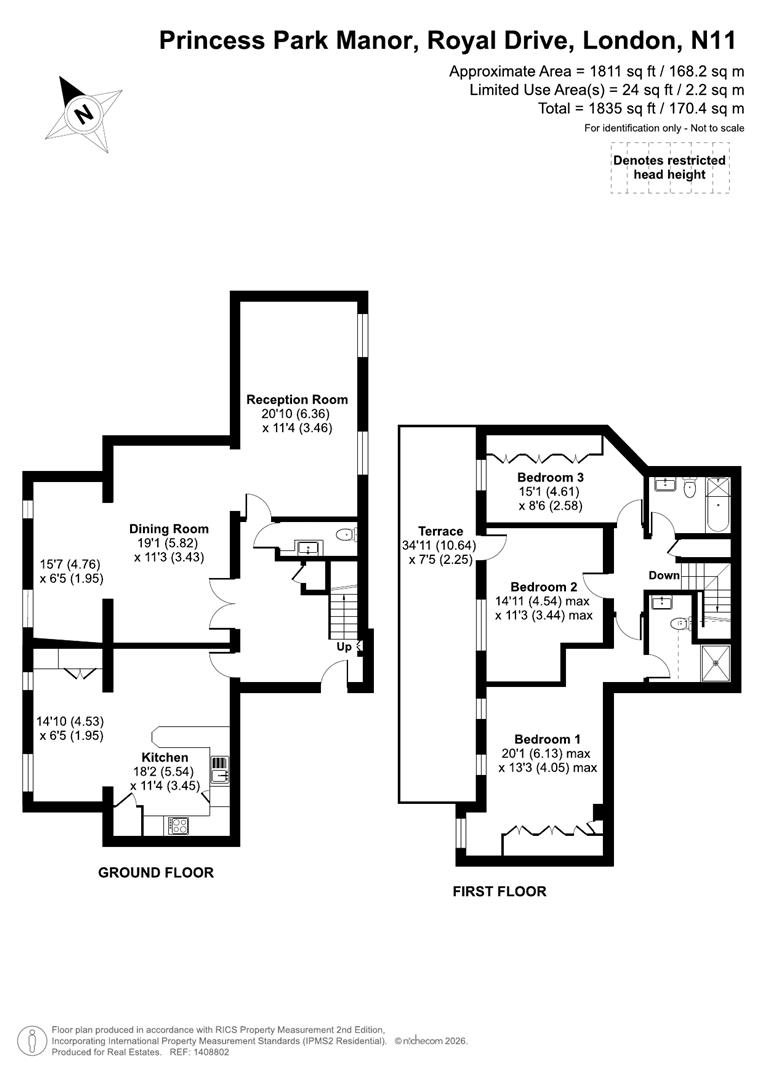 13 Princess Park Manor, Royal Drive, Friern Barnet floorplan