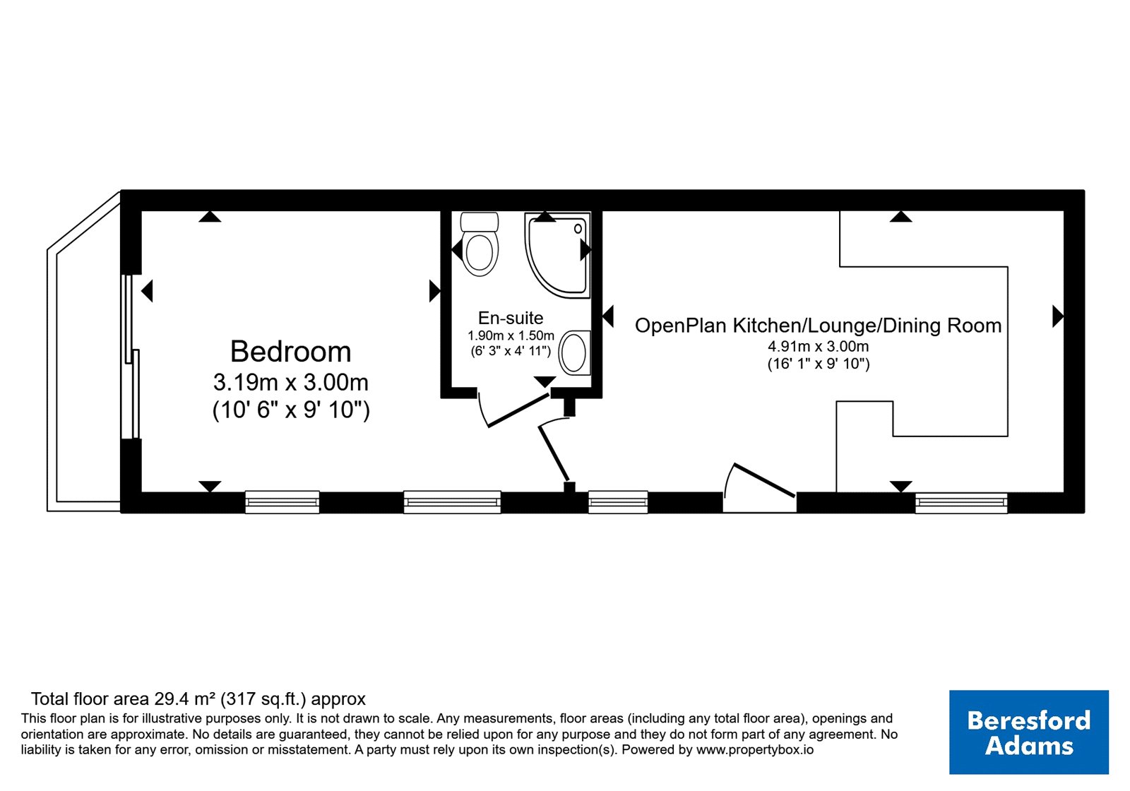Hideaway Cottage,, Beaumaris, Isle of Anglesey floorplan