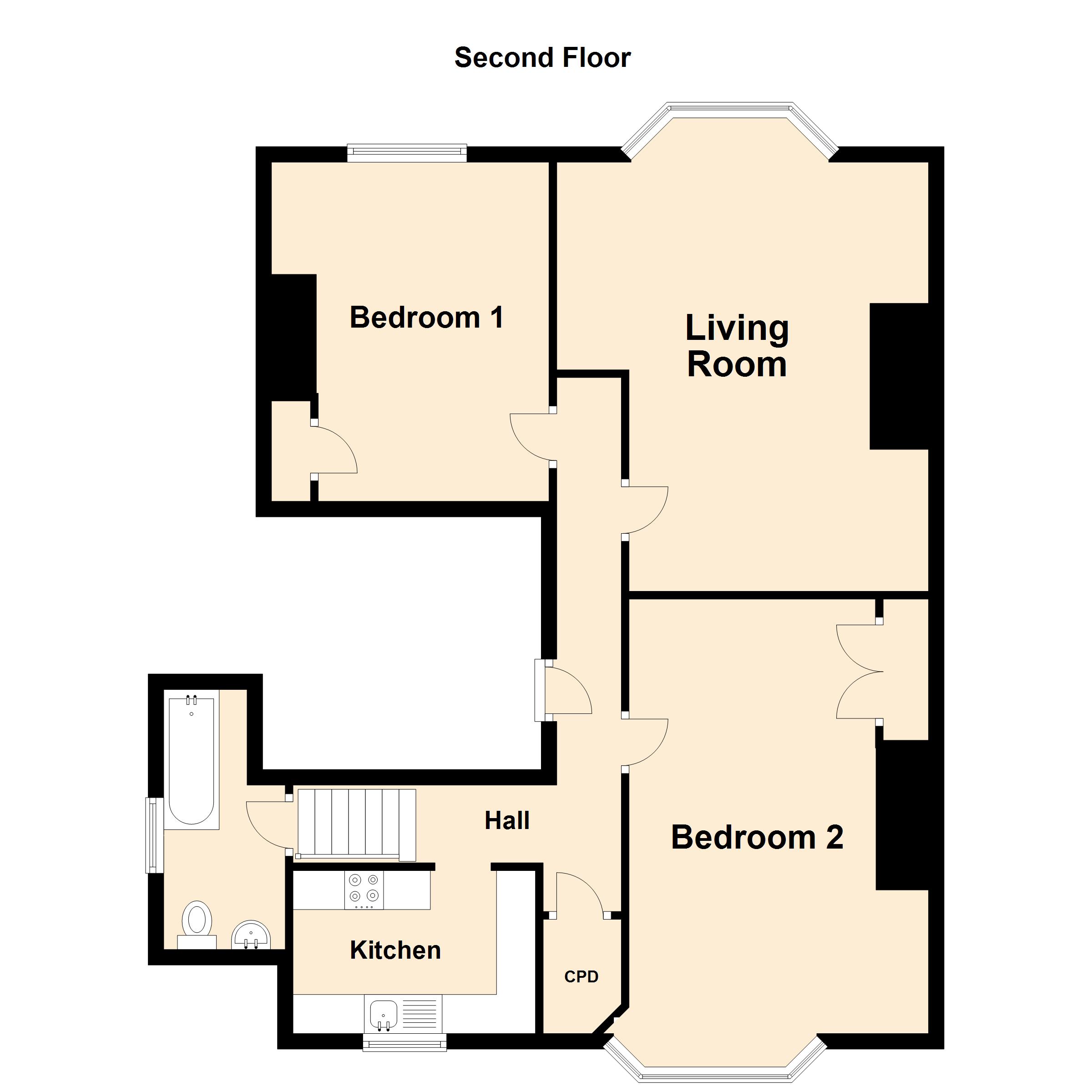 Clifton Crescent, Folkestone, Kent CT20, 2 bedroom flat for sale