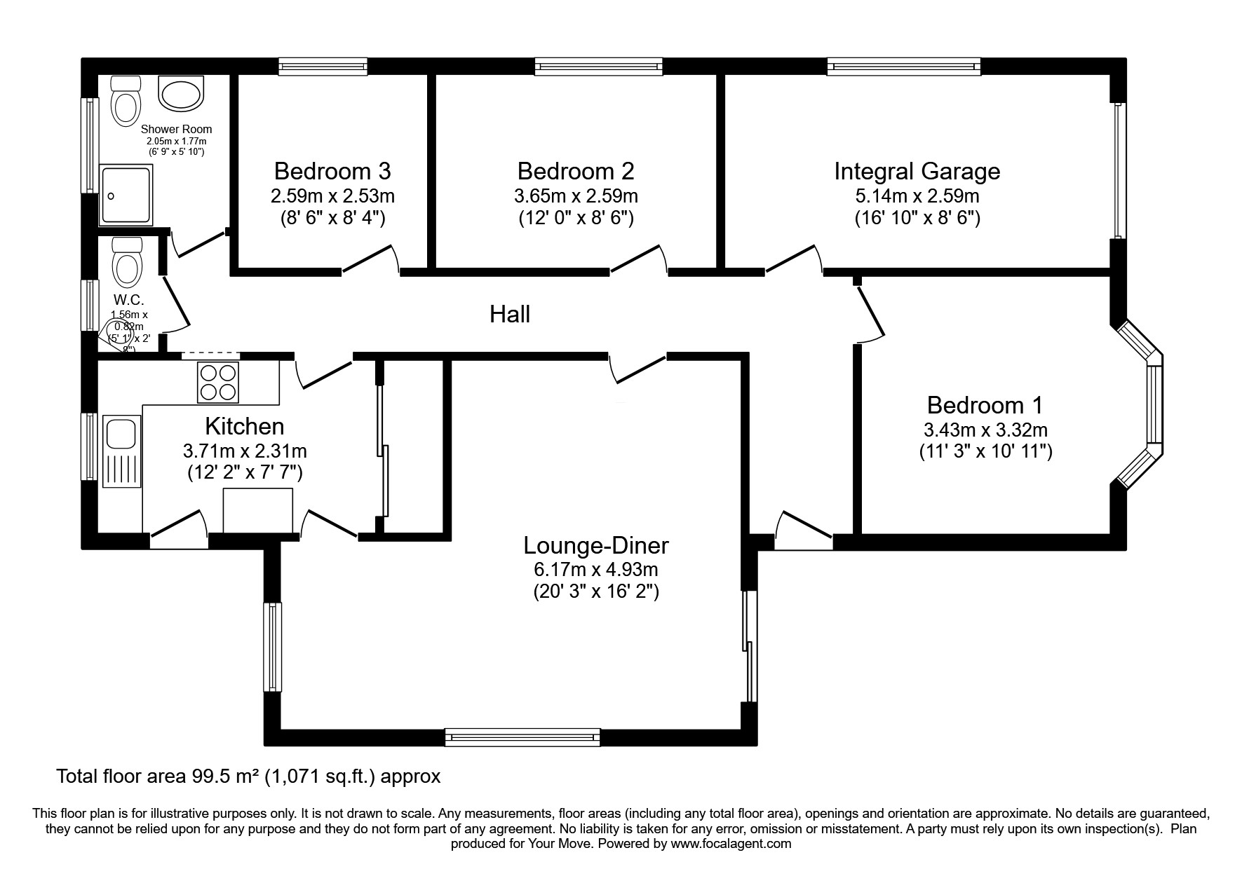 12, Roman Close, Lincoln floorplan