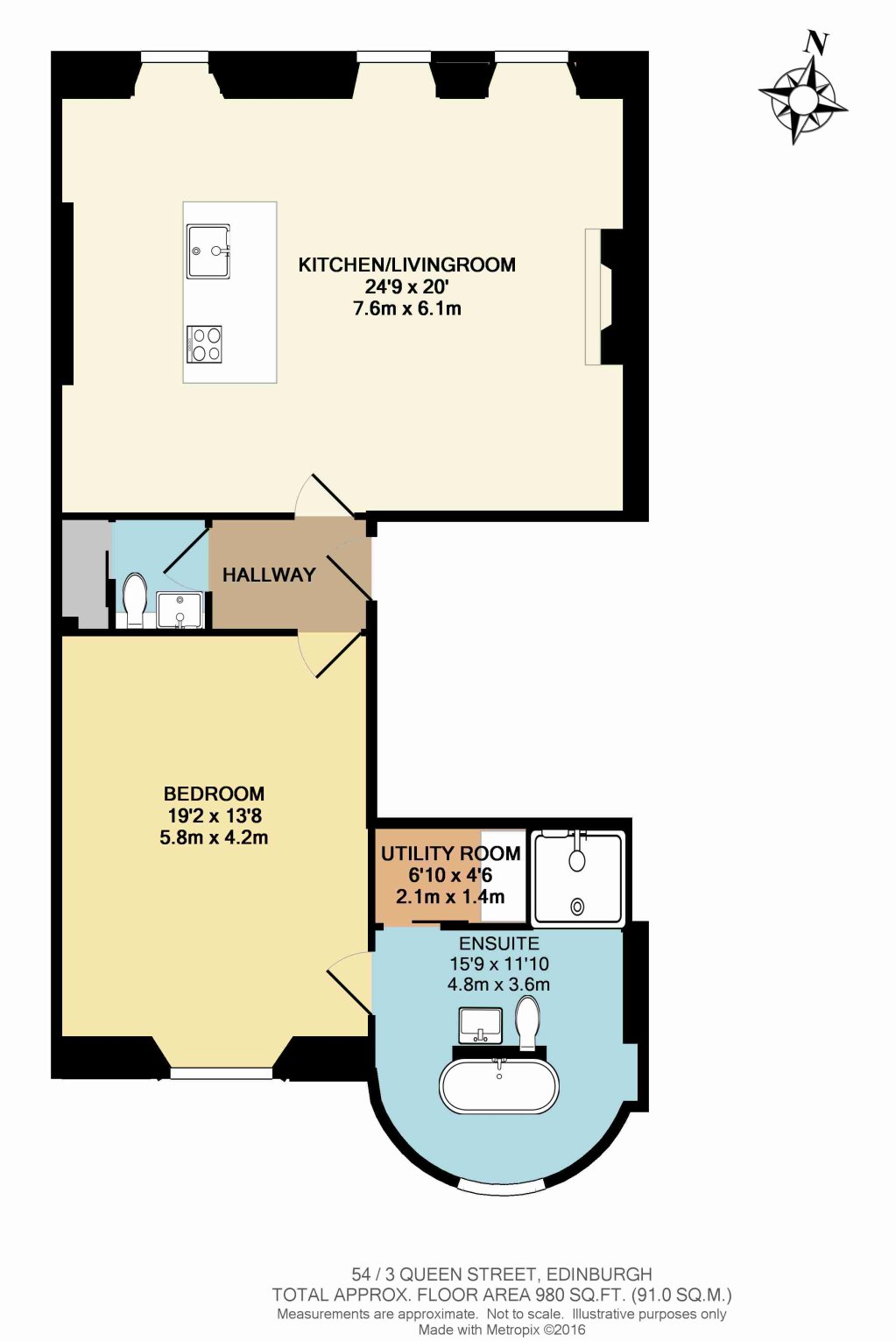 1 Bedrooms Flat to rent in Queen Street, New Town EH2